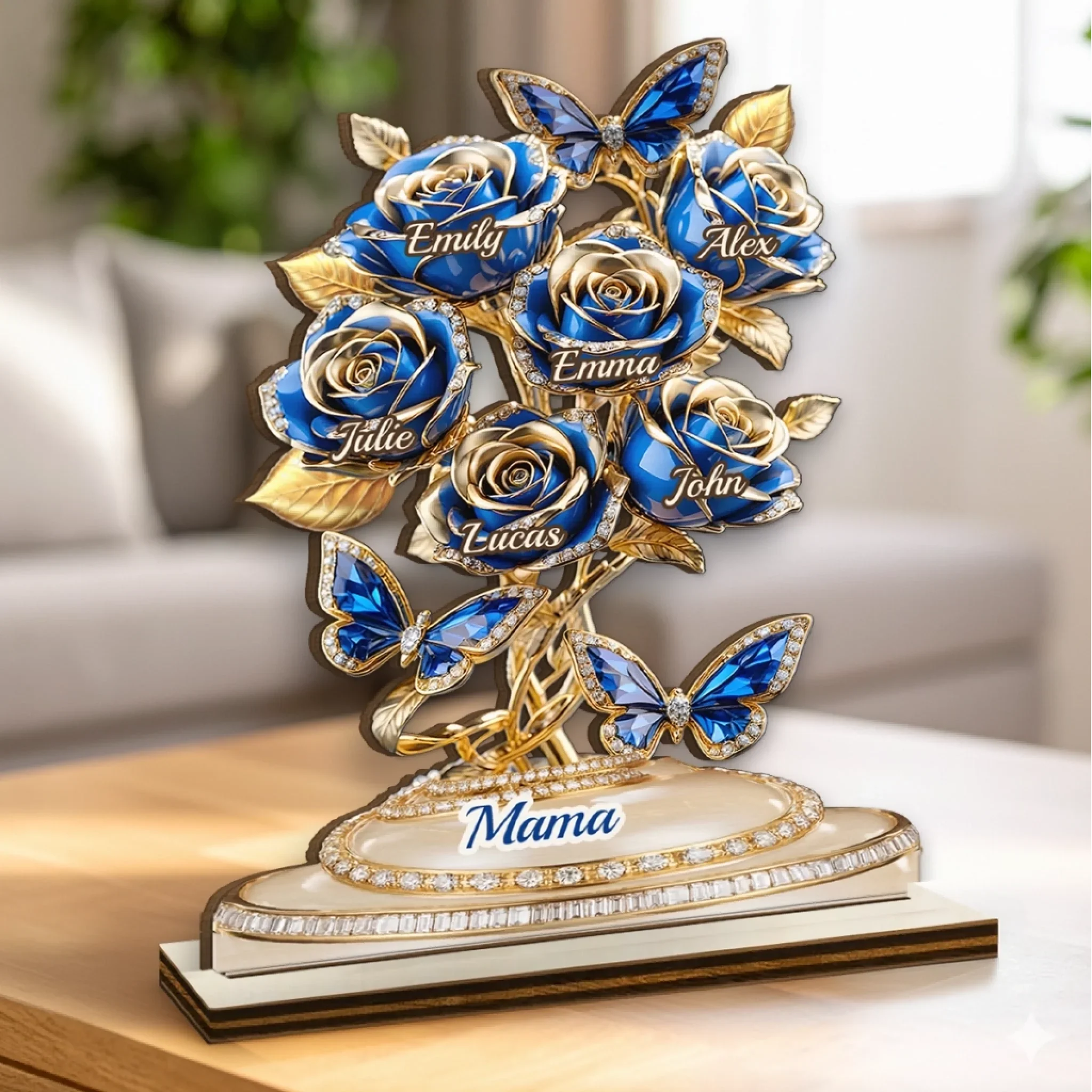 Custom 2-Layered Wooden Plaque - Personalized Mother's Day Gifts For Mom, Grandma - Grandma Love Runs Deep - Image 3