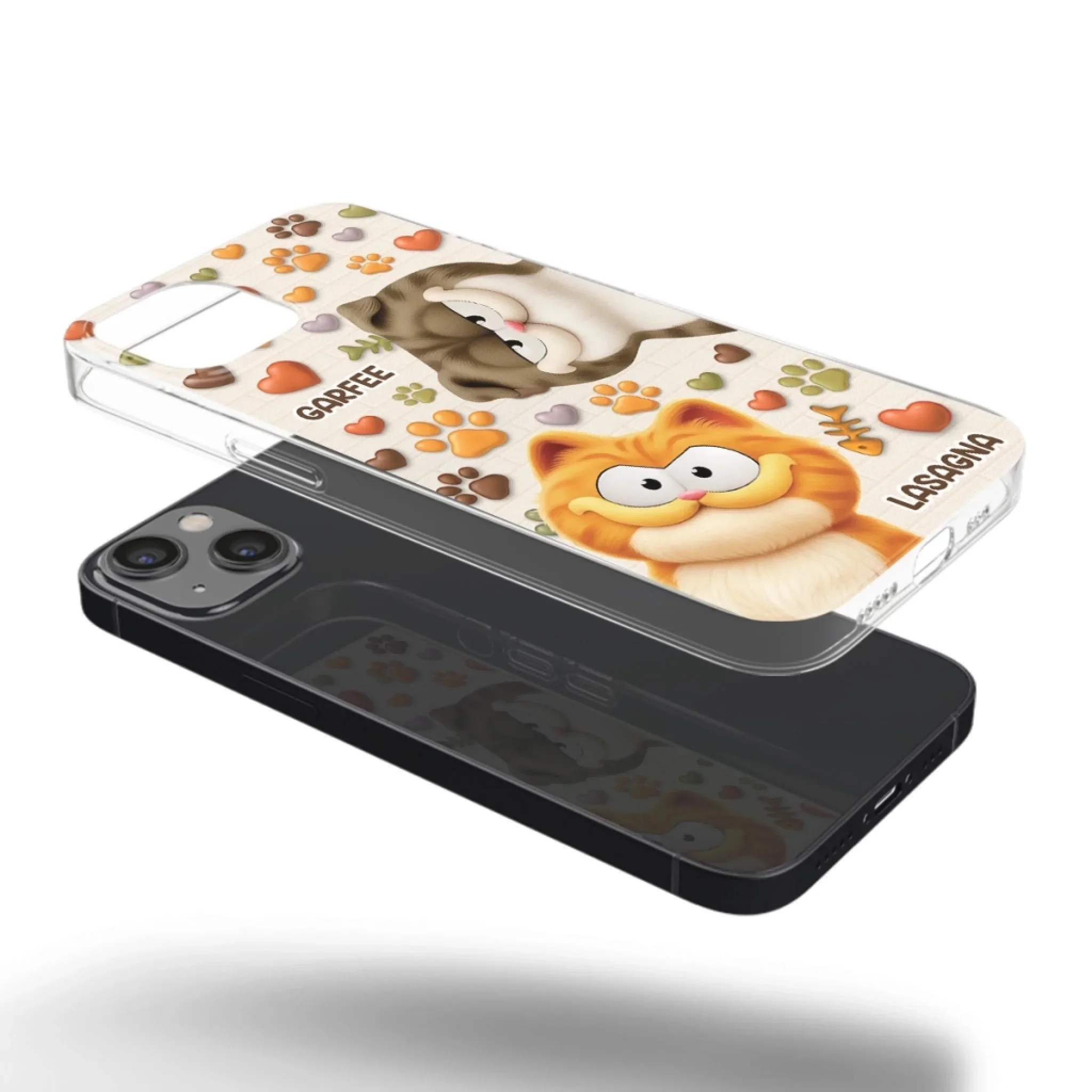 Custom 3D Inflated Effect Printed Clear Phone Case - Personalized Birthday Gifts For Cat Lovers, Cat Mom And Dad - Furry Friends Brighten Every Call - Image 33