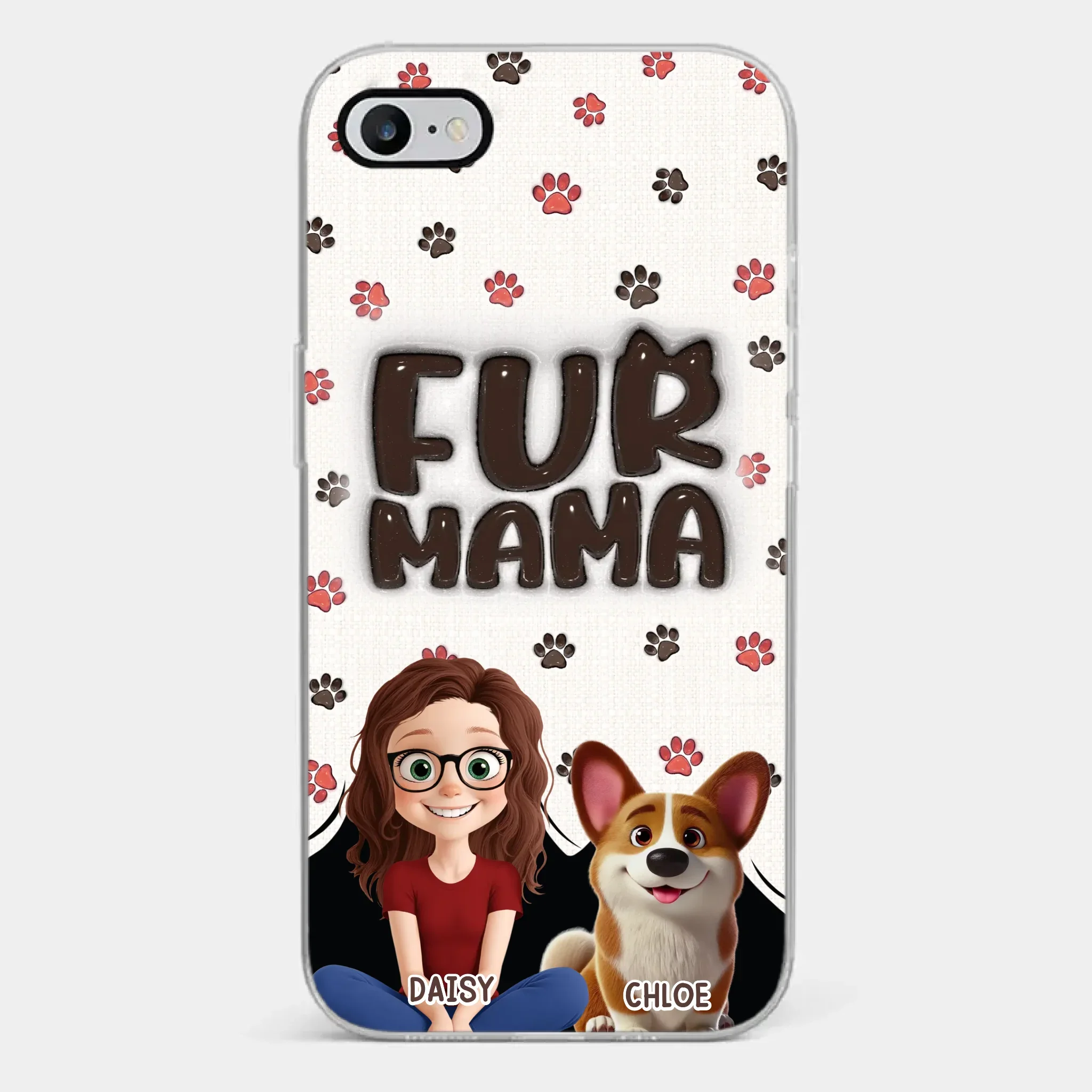 Custom 3D Inflated Effect Printed Clear Phone Case - Personalized Birthday Gifts For Dog Cat Lovers, Dog Dad And Mom, Cat Owners - Love Grows With Fur Around - Image 23