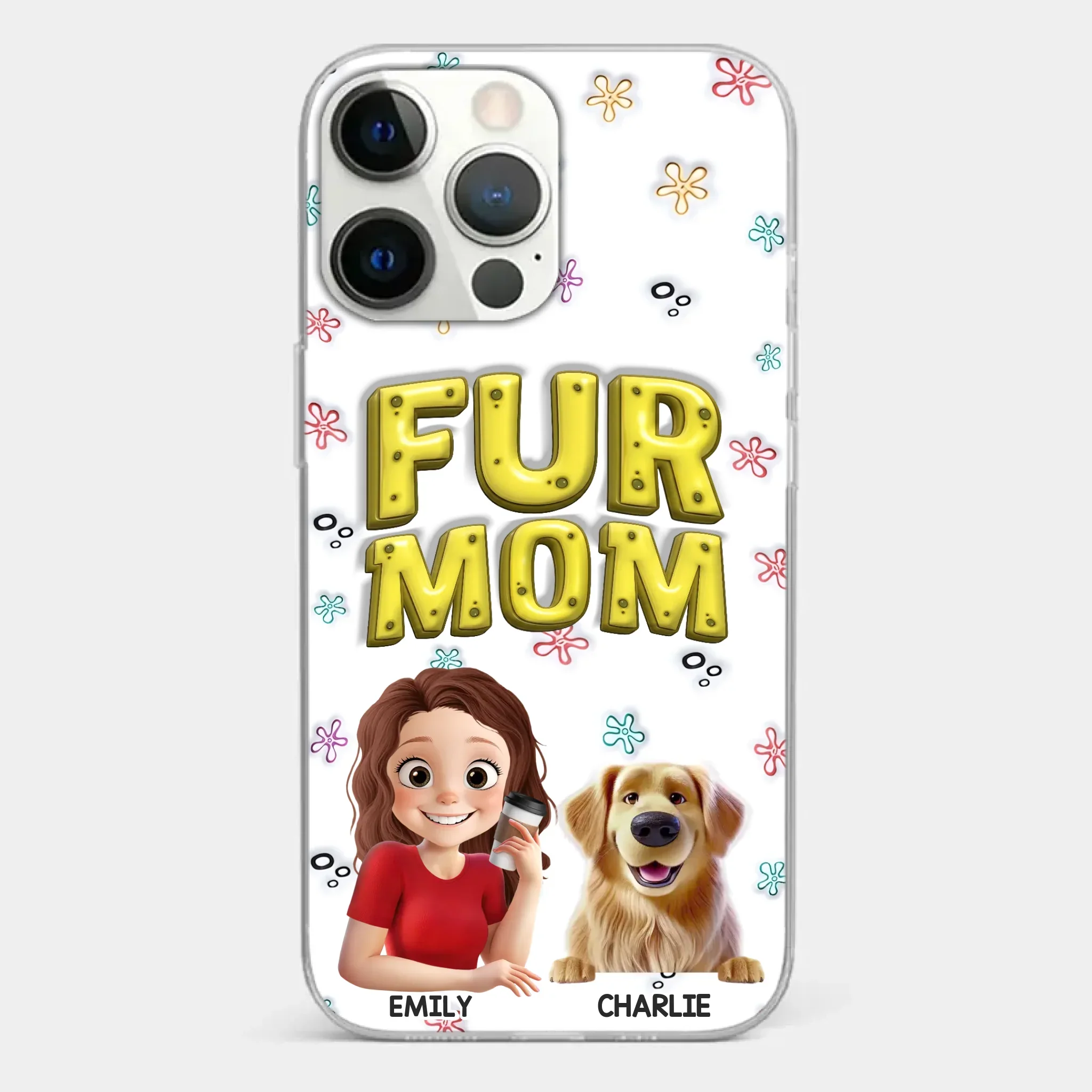 Custom 3D Inflated Effect Printed Clear Phone Case - Personalized Birthday Gifts For Dog Cat Lovers, Dog Dad And Mom, Cat Owners - Small Paws Big Happiness - Image 20