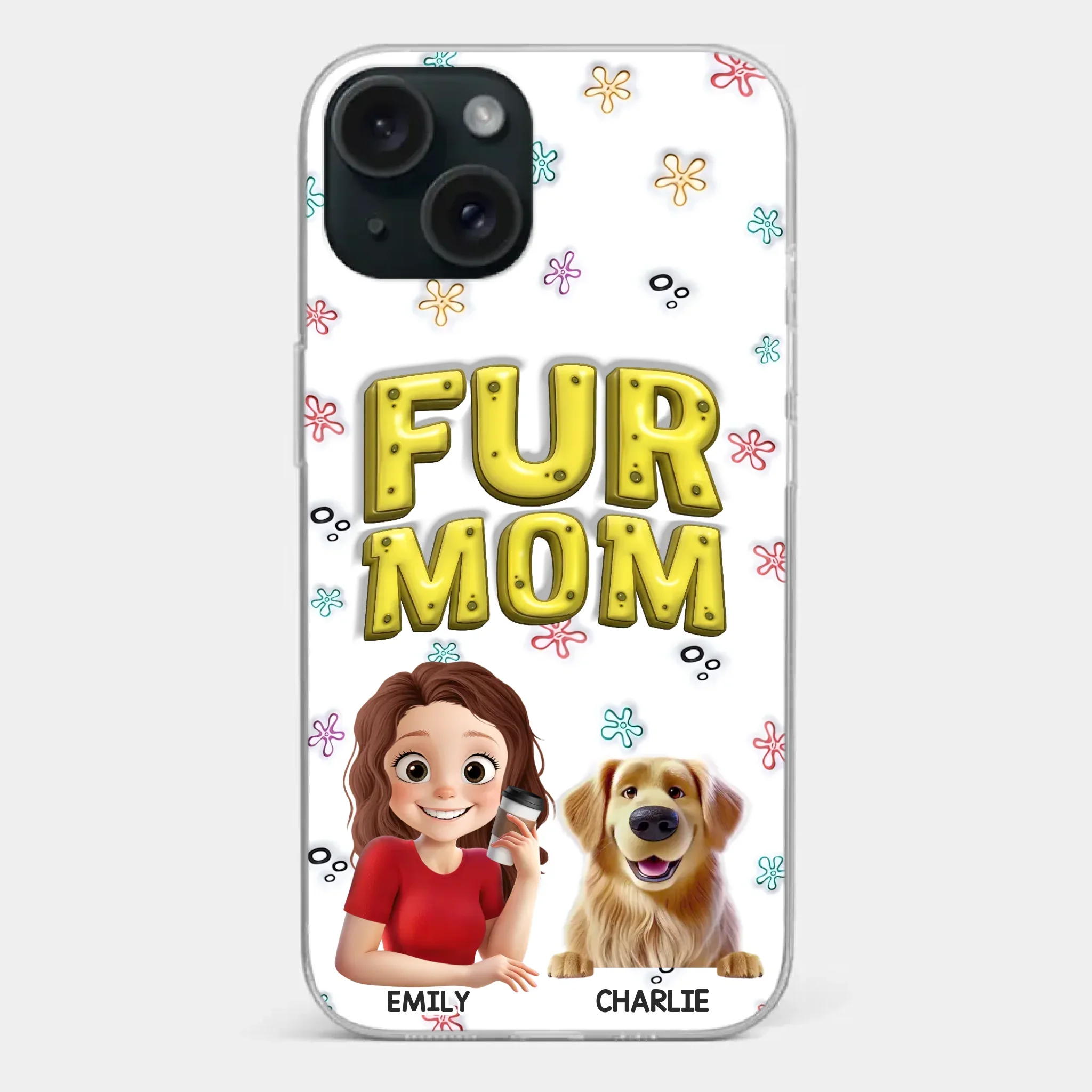 Custom 3D Inflated Effect Printed Clear Phone Case - Personalized Birthday Gifts For Dog Cat Lovers, Dog Dad And Mom, Cat Owners - Small Paws Big Happiness - Image 21