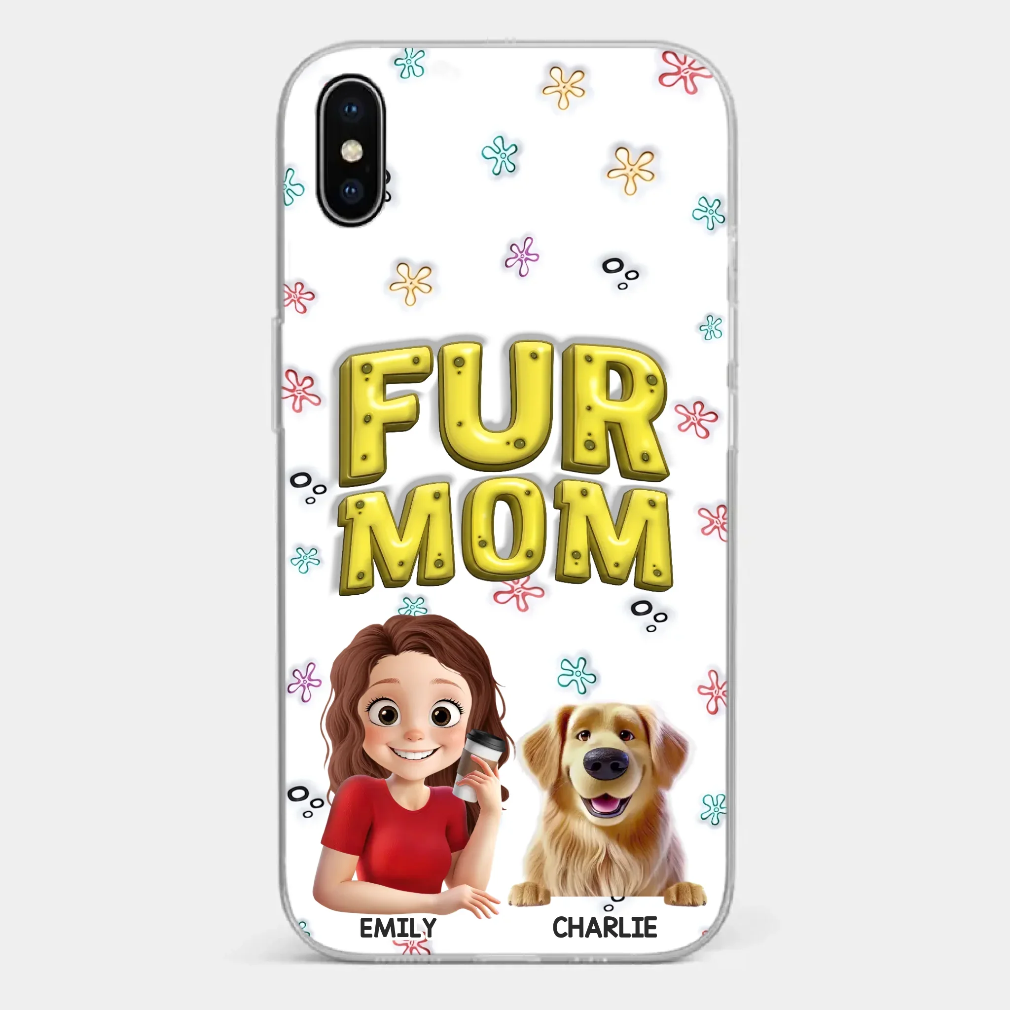 Custom 3D Inflated Effect Printed Clear Phone Case - Personalized Birthday Gifts For Dog Cat Lovers, Dog Dad And Mom, Cat Owners - Small Paws Big Happiness - Image 24