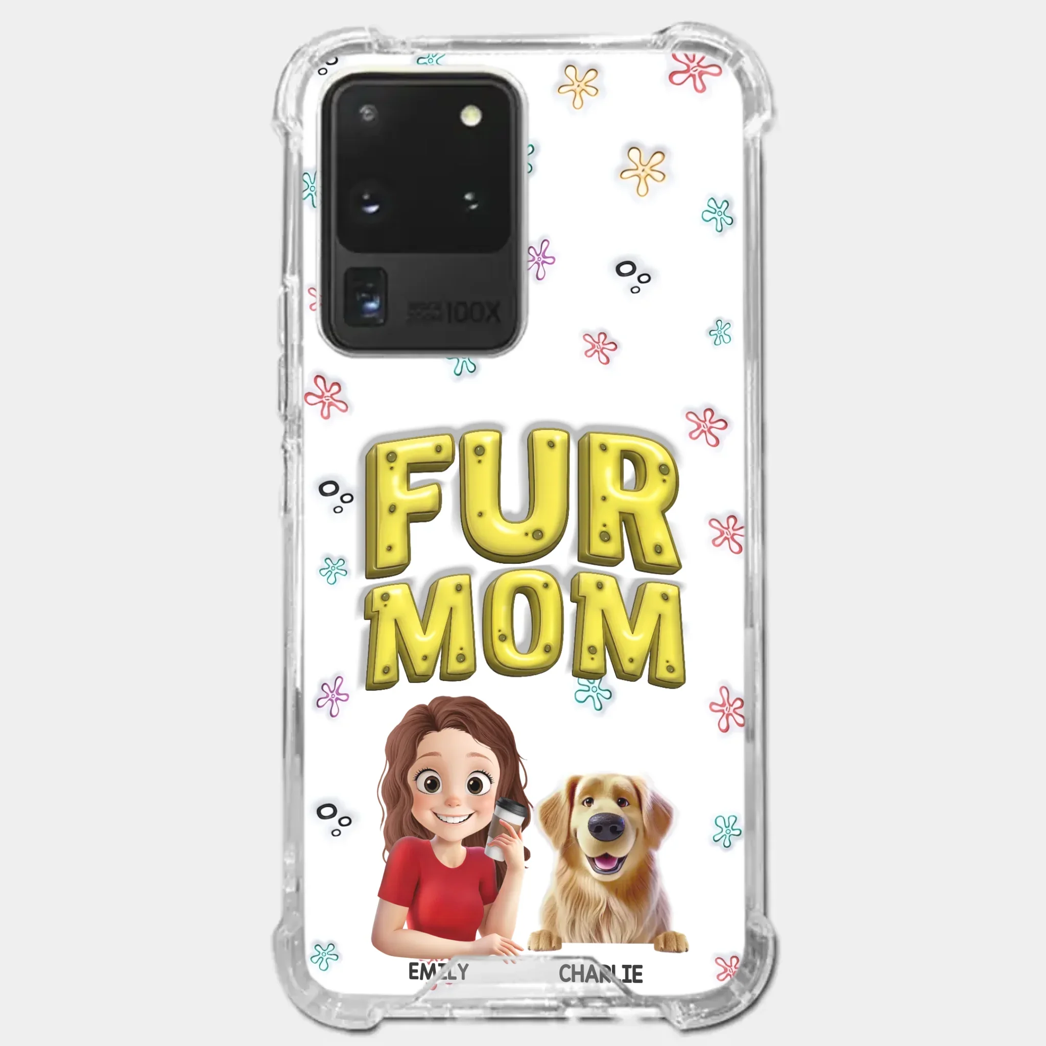 Custom 3D Inflated Effect Printed Clear Phone Case - Personalized Birthday Gifts For Dog Cat Lovers, Dog Dad And Mom, Cat Owners - Small Paws Big Happiness - Image 39