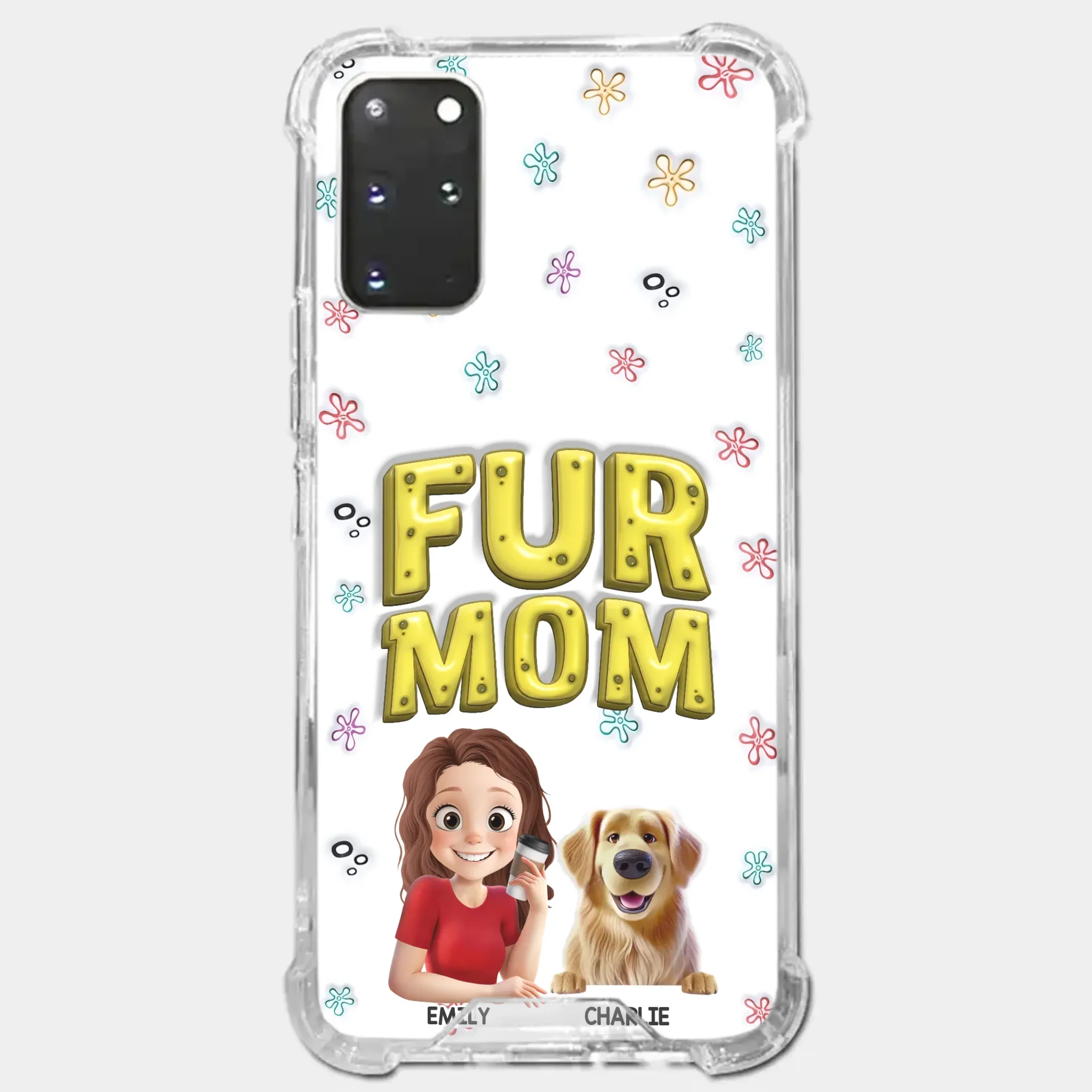 Custom 3D Inflated Effect Printed Clear Phone Case - Personalized Birthday Gifts For Dog Cat Lovers, Dog Dad And Mom, Cat Owners - Small Paws Big Happiness - Image 40
