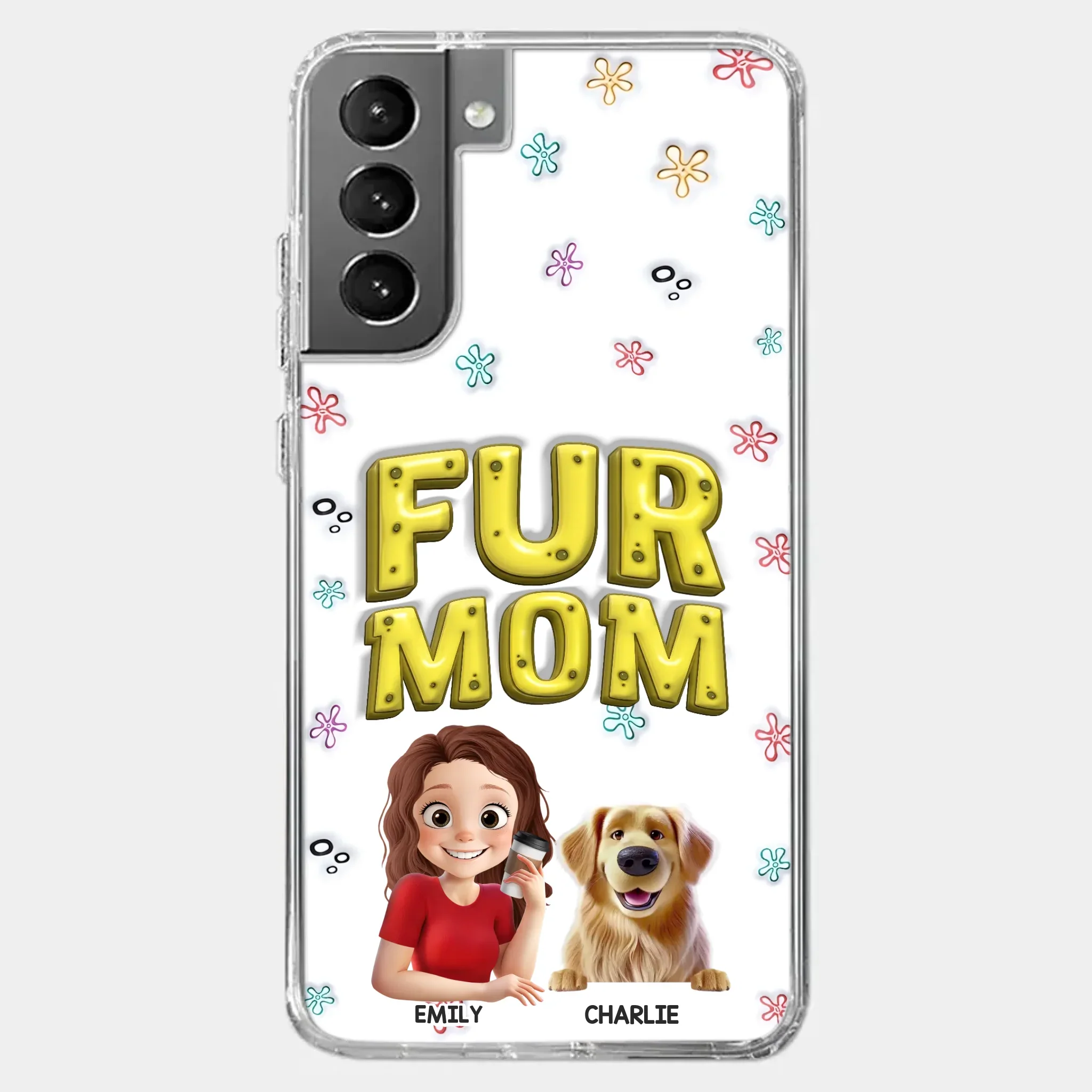 Custom 3D Inflated Effect Printed Clear Phone Case - Personalized Birthday Gifts For Dog Cat Lovers, Dog Dad And Mom, Cat Owners - Small Paws Big Happiness - Image 41