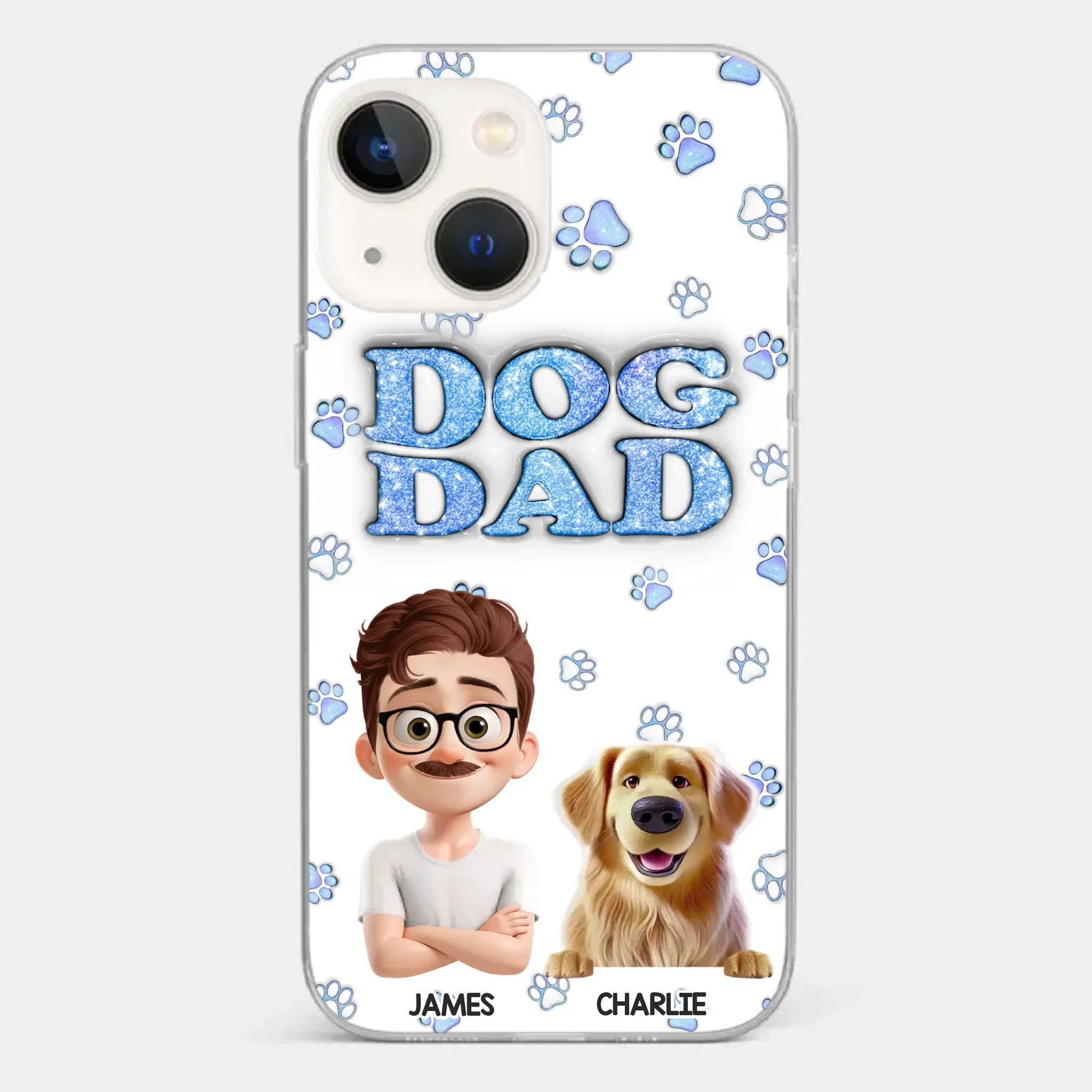 Custom 3D Inflated Effect Printed Clear Phone Case - Personalized Birthday Gifts For Dog Lovers, Dog Dad And Mom - Life Feels Warmer With Pets - Image 13
