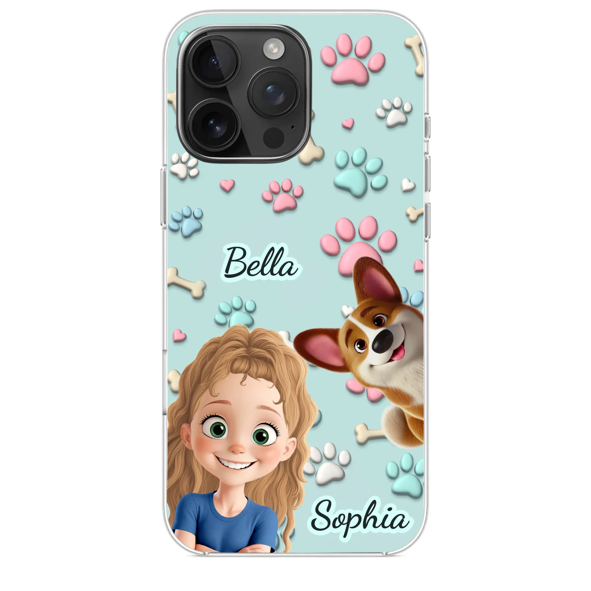 Custom 3D Inflated Effect Printed Clear Phone Case - Personalized Birthday Gifts For Dog Lovers, Dog Dad And Mom - Pawfect Moments Together - Image 31
