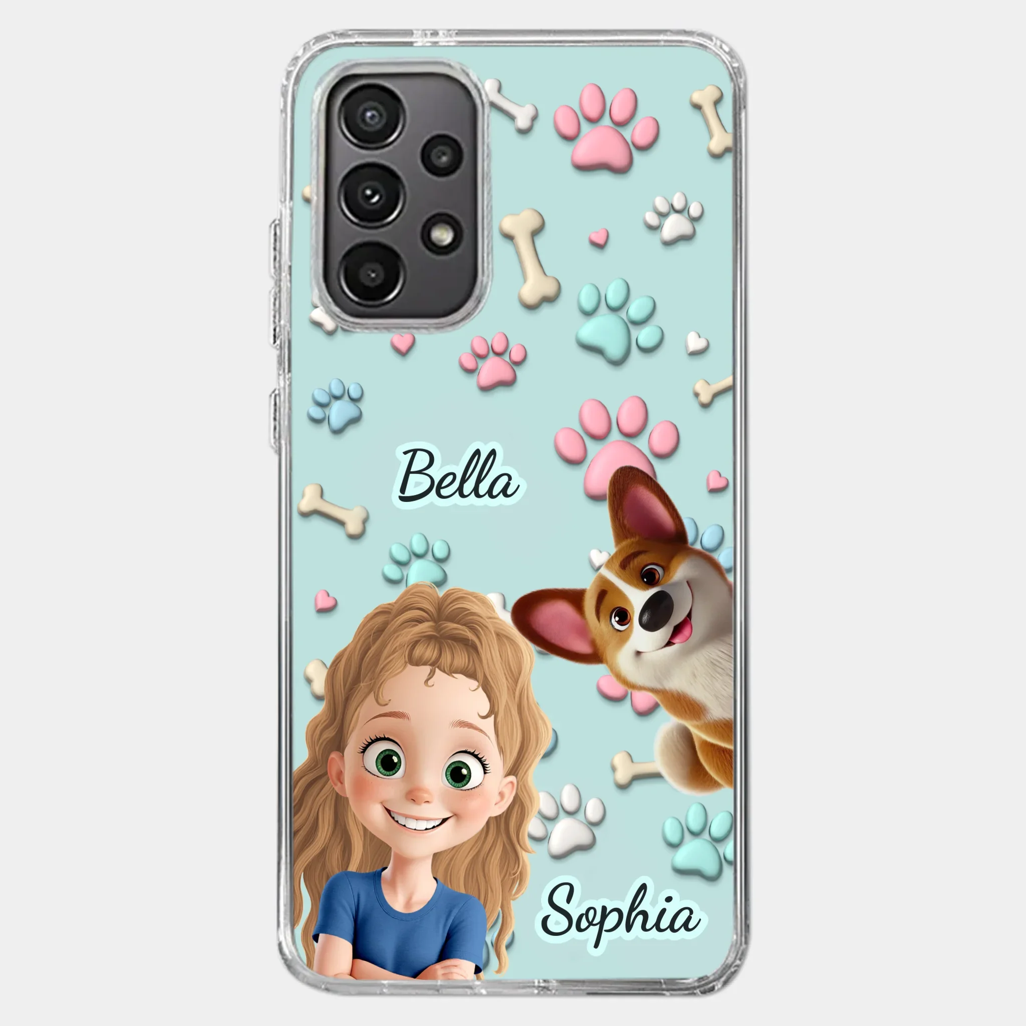 Custom 3D Inflated Effect Printed Clear Phone Case - Personalized Birthday Gifts For Dog Lovers, Dog Dad And Mom - Pawfect Moments Together - Image 36