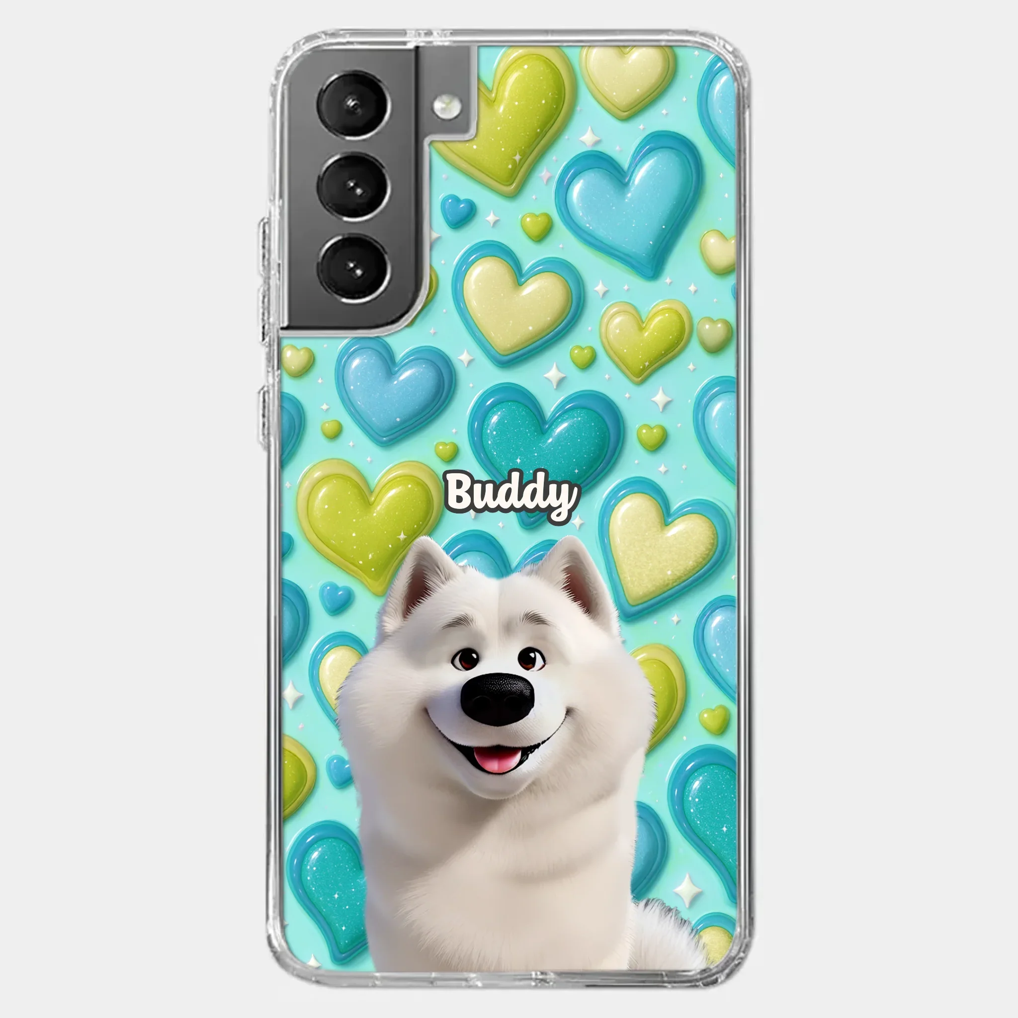 Custom 3D Inflated Effect Printed Clear Phone Case - Personalized Birthday Gifts For Dog Lovers, Dog Dad And Mom - Surrounded By Your Love - Image 40