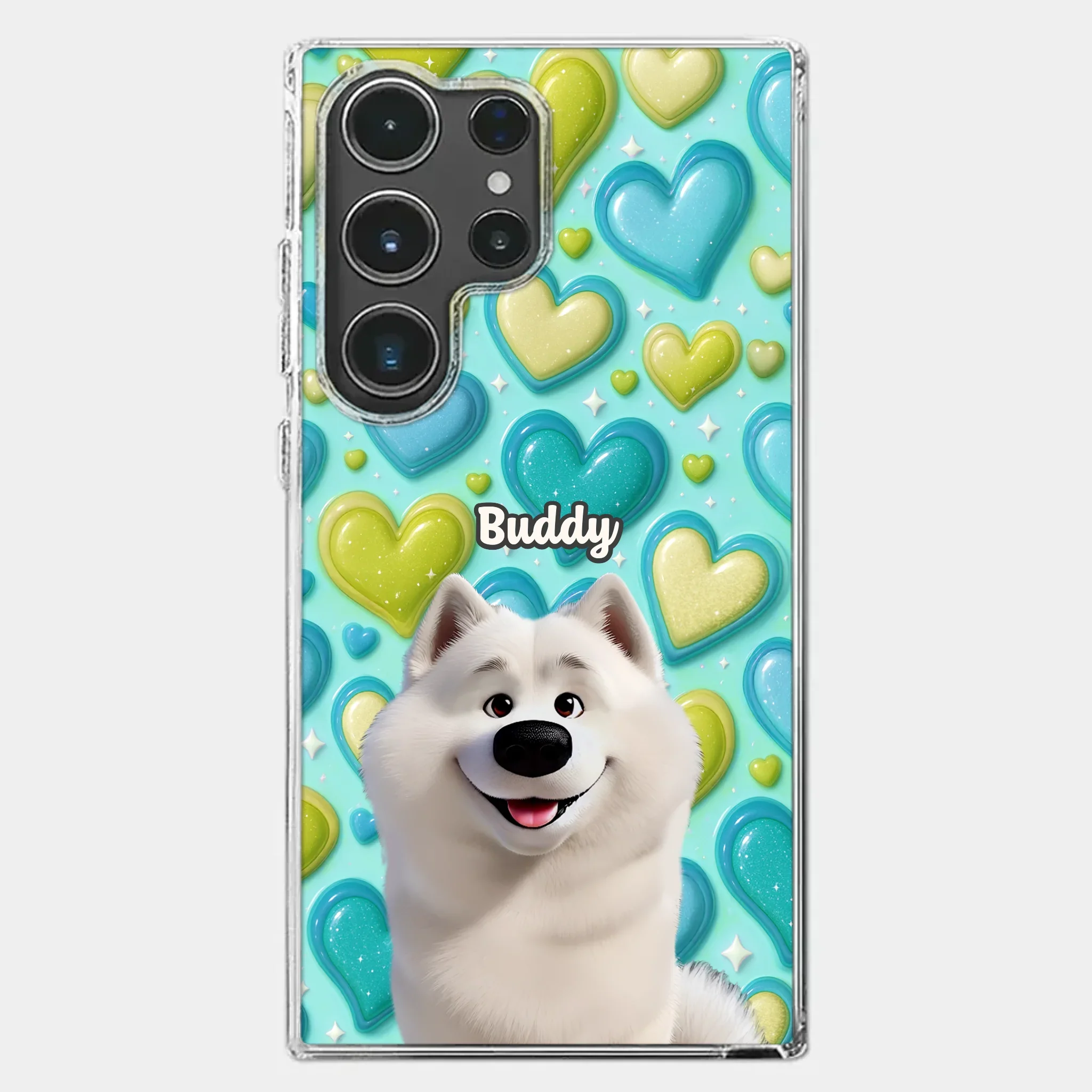 Custom 3D Inflated Effect Printed Clear Phone Case - Personalized Birthday Gifts For Dog Lovers, Dog Dad And Mom - Surrounded By Your Love - Image 41