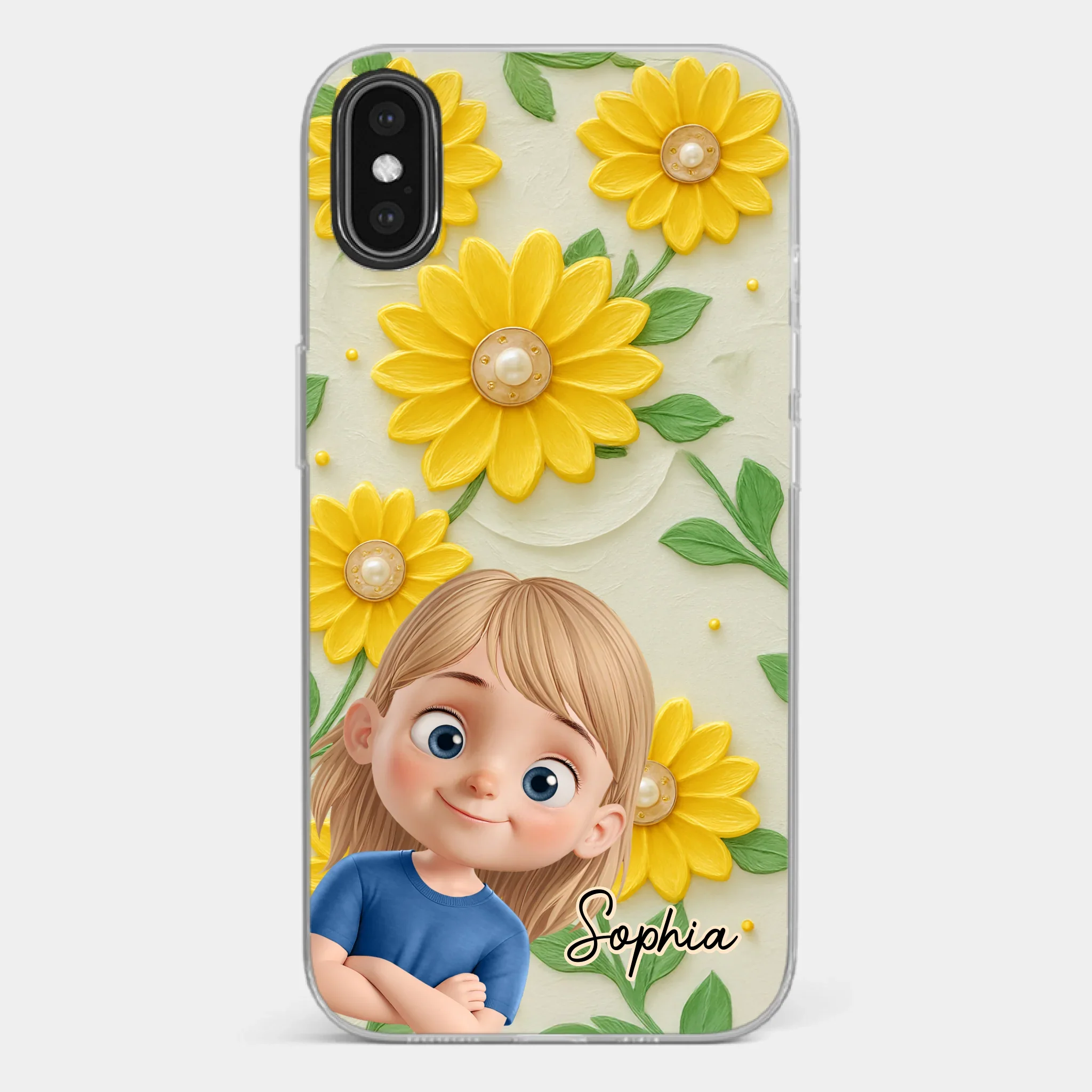 Custom 3D Inflated Effect Printed Clear Phone Case - Personalized Birthday Gifts For Mom, Grandma - Blooming With Joy Together - Image 27