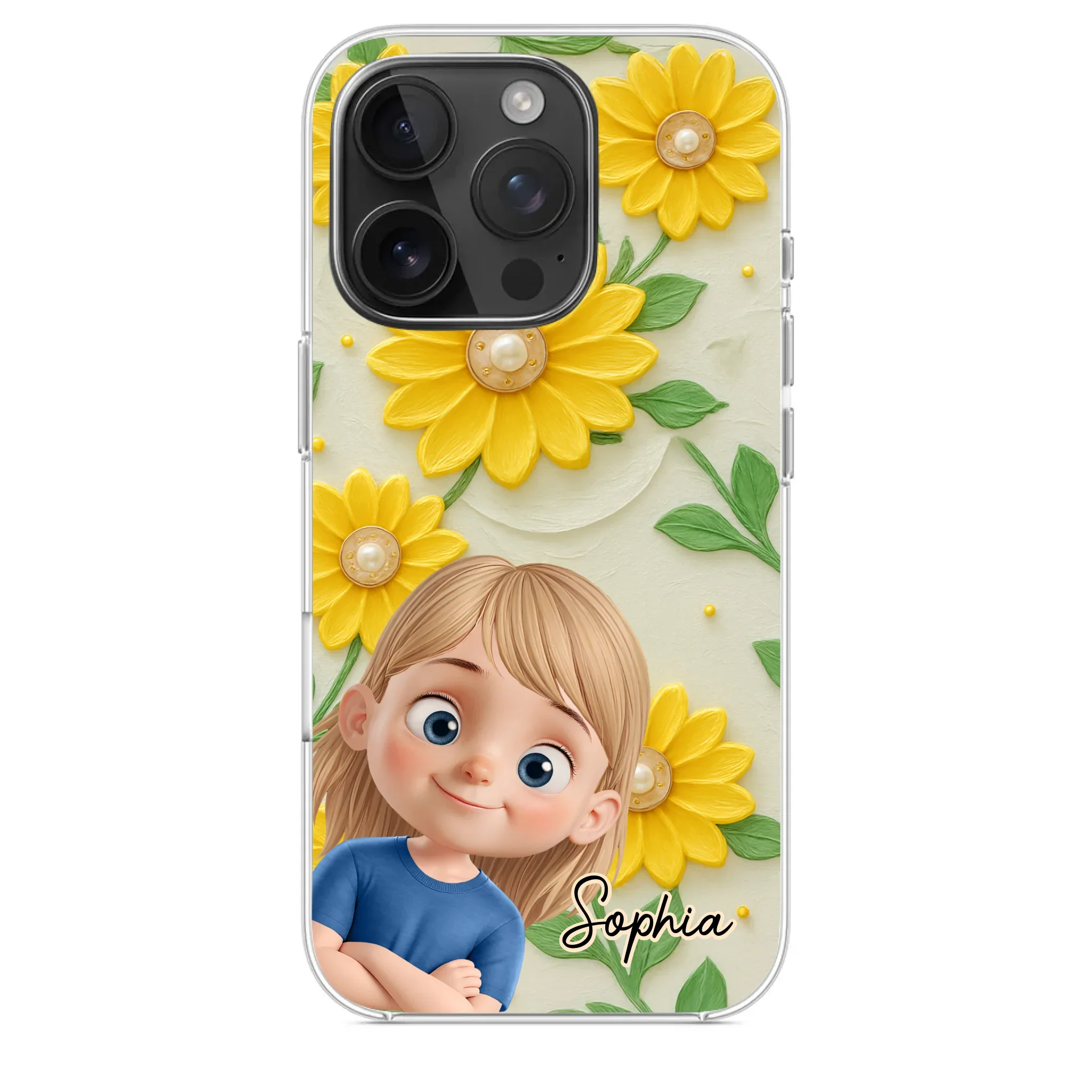 Custom 3D Inflated Effect Printed Clear Phone Case - Personalized Birthday Gifts For Mom, Grandma - Blooming With Joy Together - Image 30