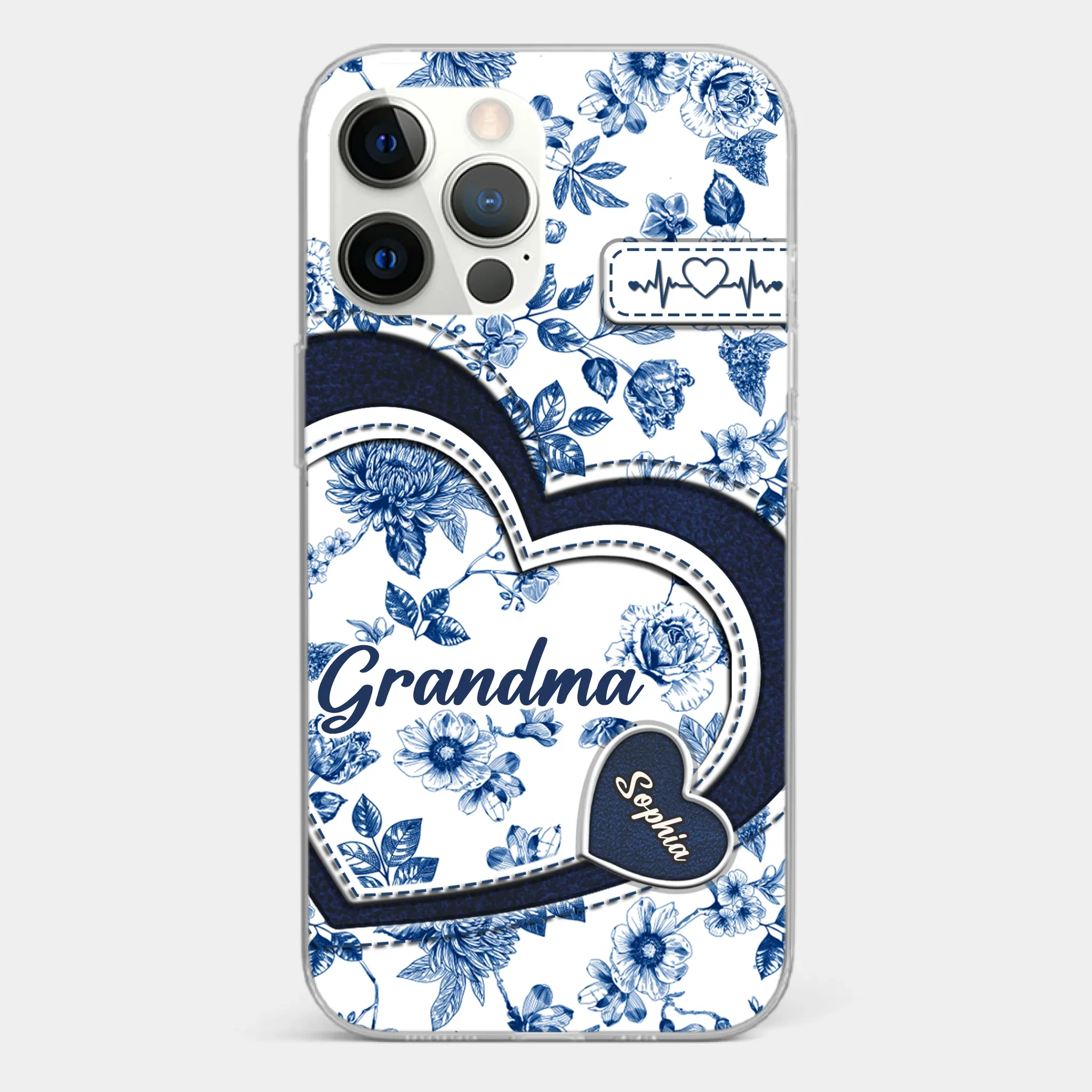 Custom 3D Inflated Effect Printed Clear Phone Case - Personalized Birthday Gifts For Mom, Grandma - Grandma Love Never Fades - Image 11