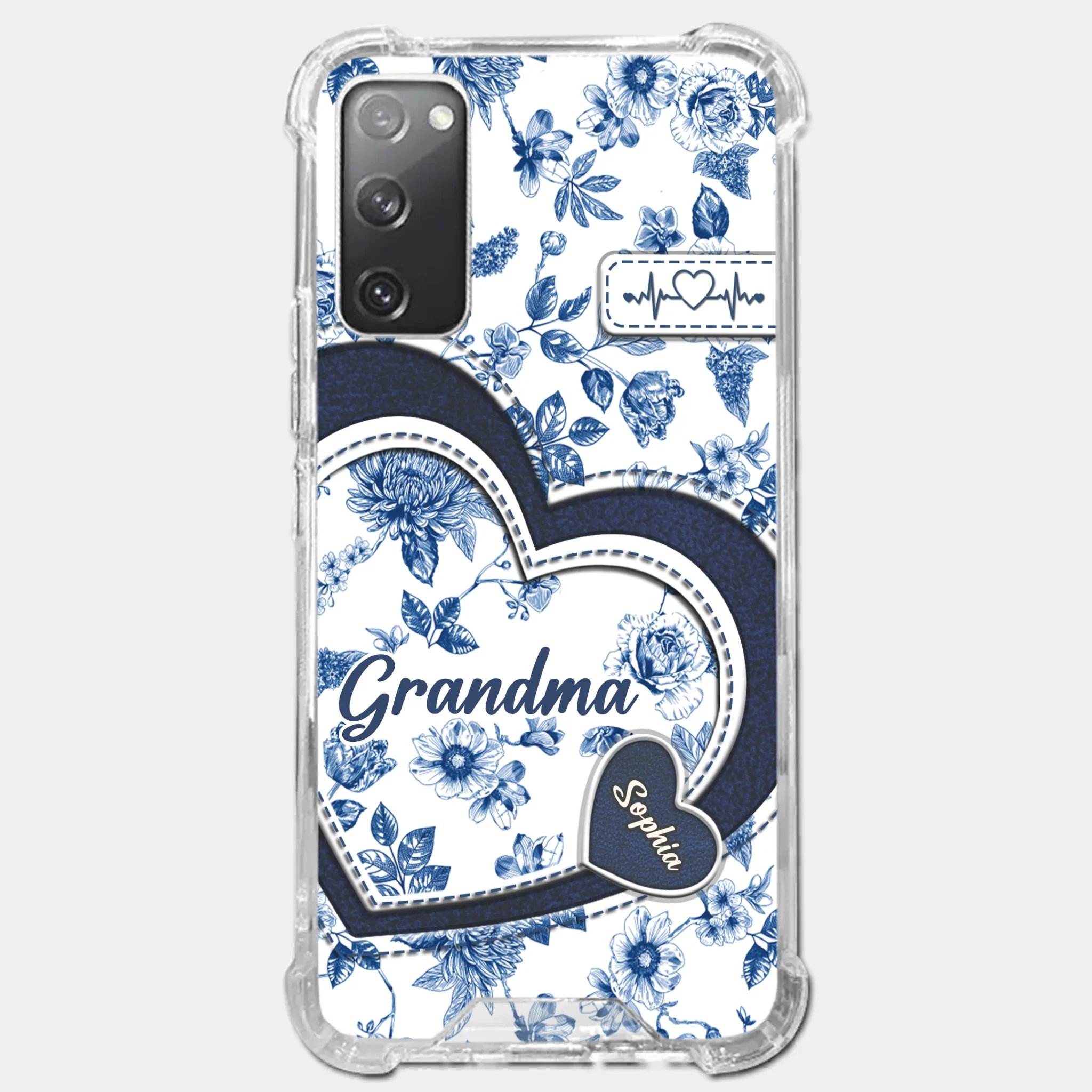 Custom 3D Inflated Effect Printed Clear Phone Case - Personalized Birthday Gifts For Mom, Grandma - Grandma Love Never Fades - Image 37