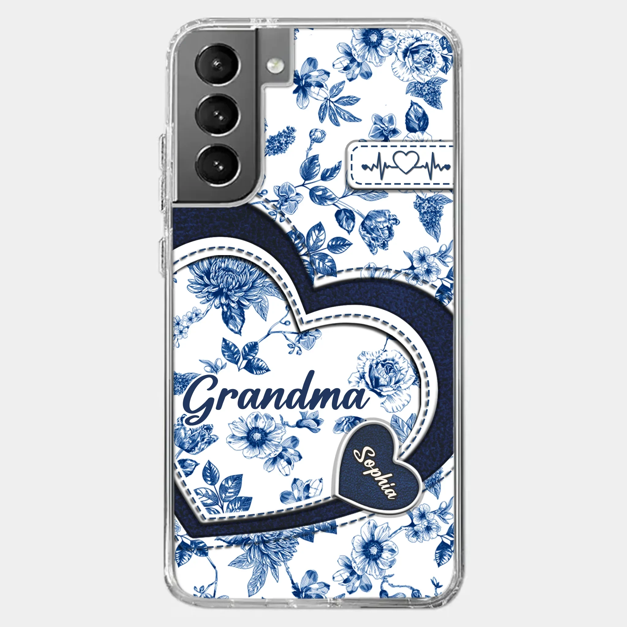 Custom 3D Inflated Effect Printed Clear Phone Case - Personalized Birthday Gifts For Mom, Grandma - Grandma Love Never Fades - Image 40