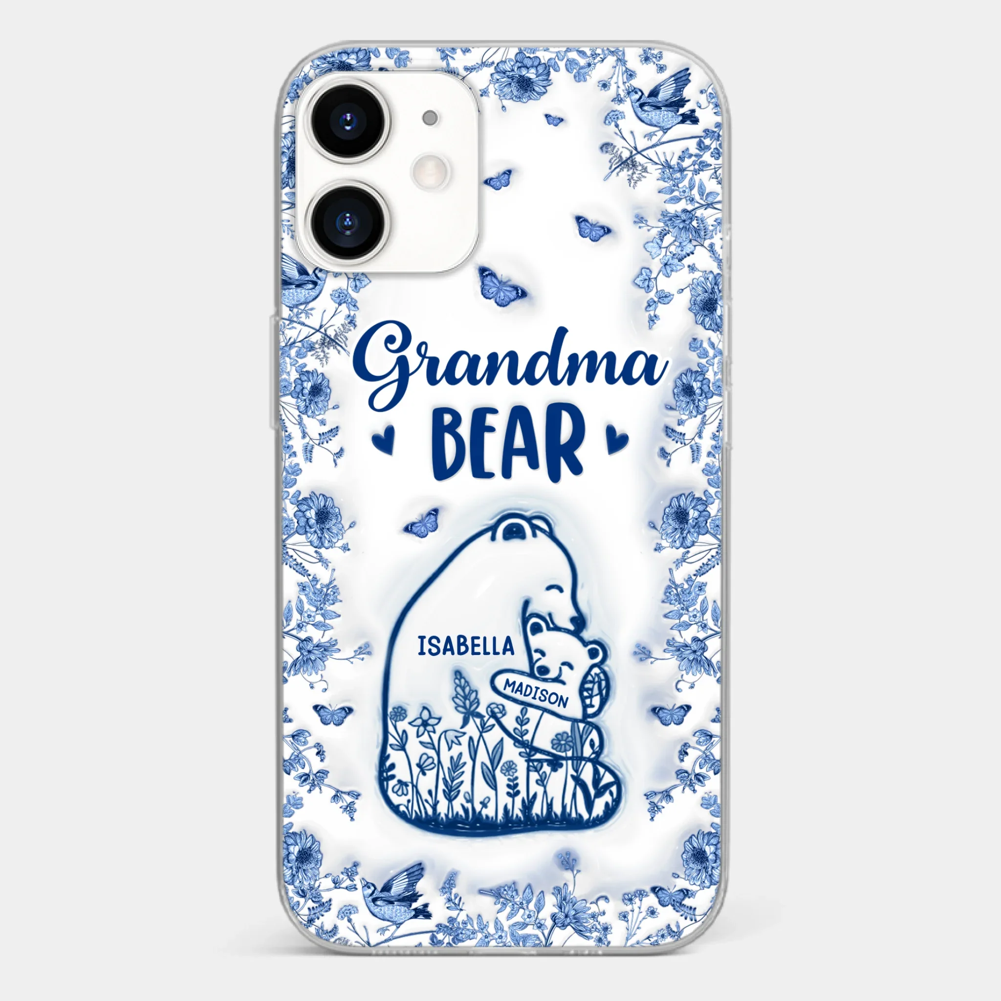 Custom 3D Inflated Effect Printed Clear Phone Case - Personalized Birthday Gifts For Mom, Grandma - Love You Beary Much - Image 10