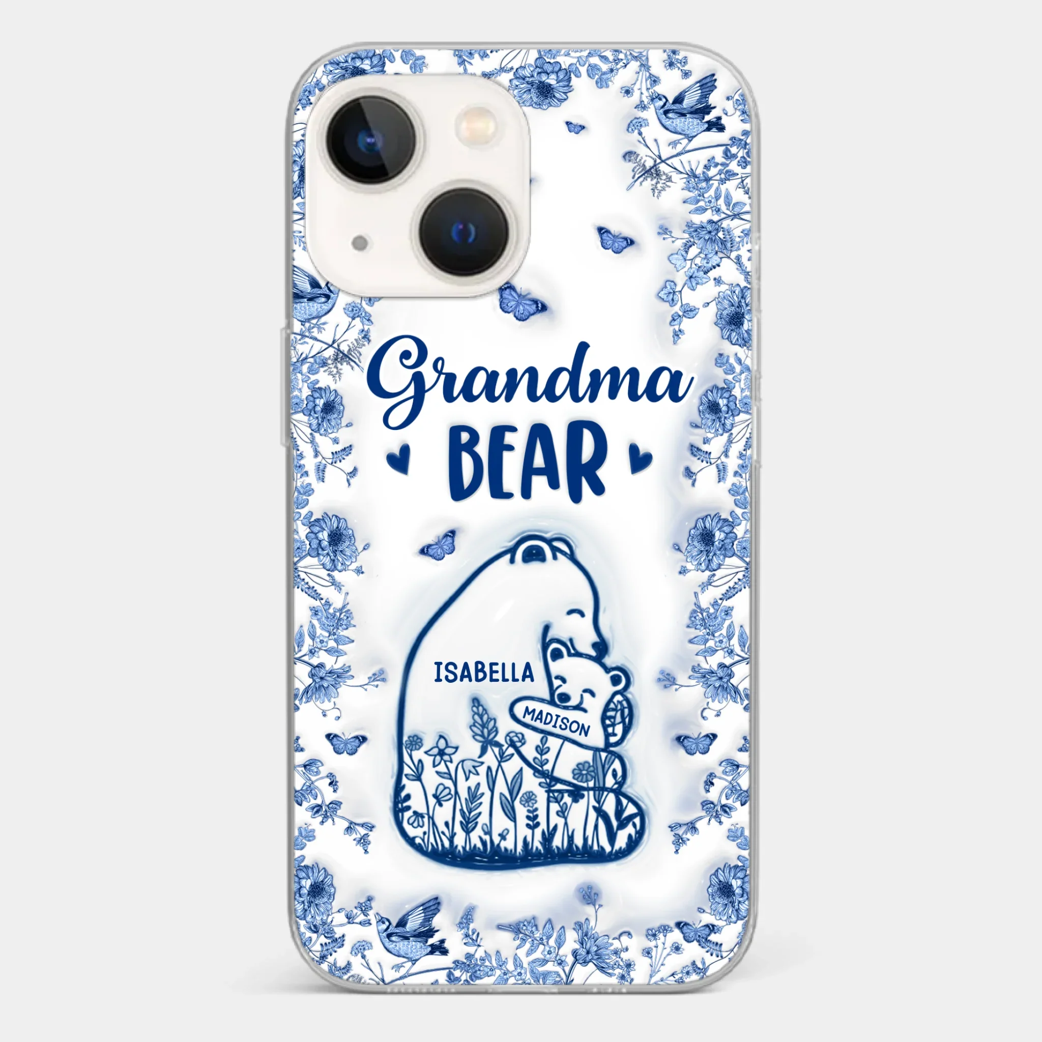 Custom 3D Inflated Effect Printed Clear Phone Case - Personalized Birthday Gifts For Mom, Grandma - Love You Beary Much - Image 17