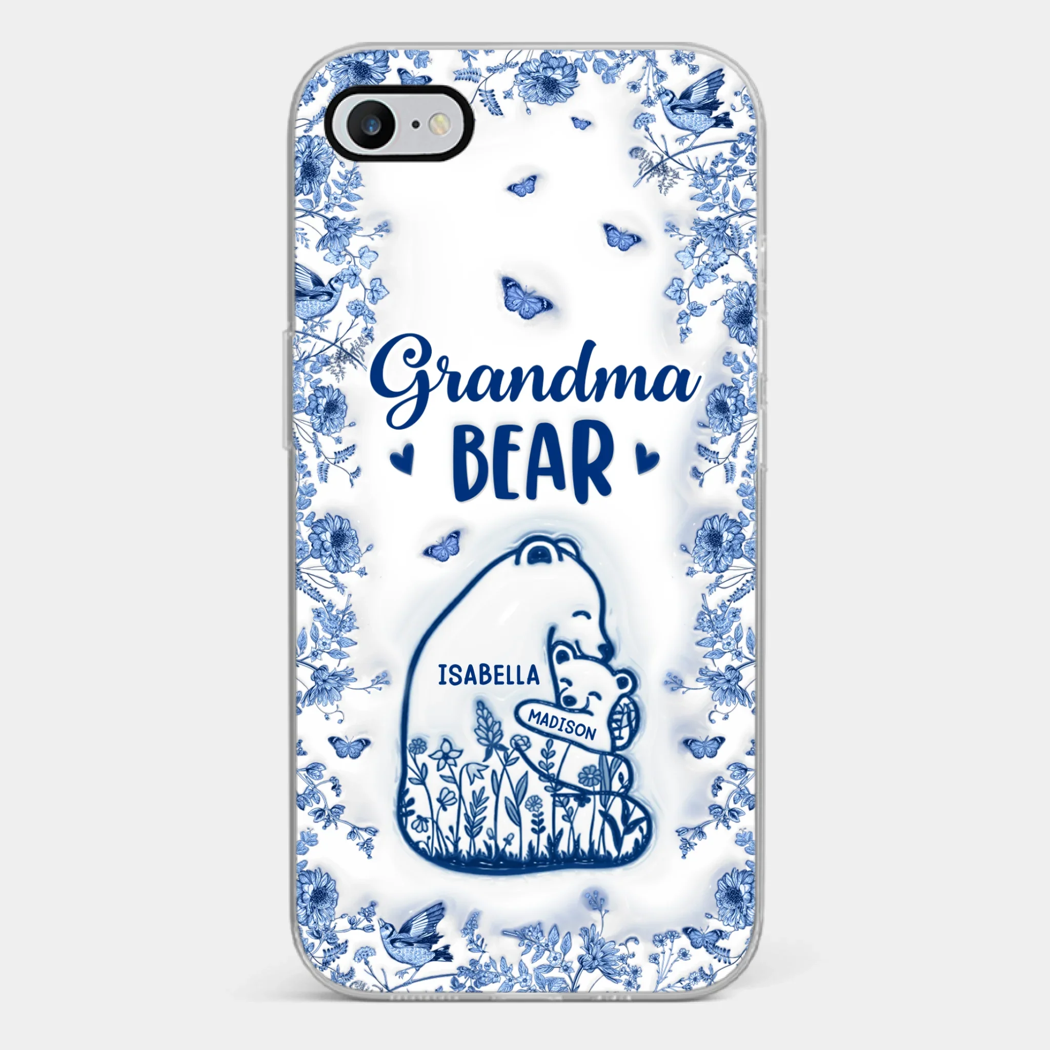 Custom 3D Inflated Effect Printed Clear Phone Case - Personalized Birthday Gifts For Mom, Grandma - Love You Beary Much - Image 23