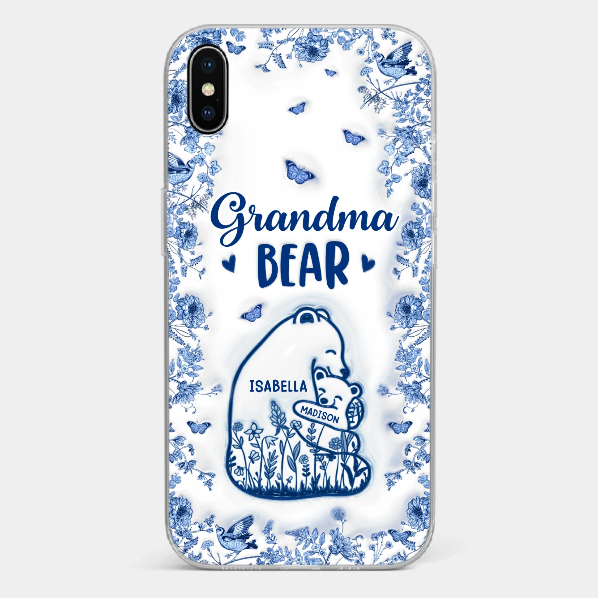 Custom 3D Inflated Effect Printed Clear Phone Case - Personalized Birthday Gifts For Mom, Grandma - Love You Beary Much - Image 24