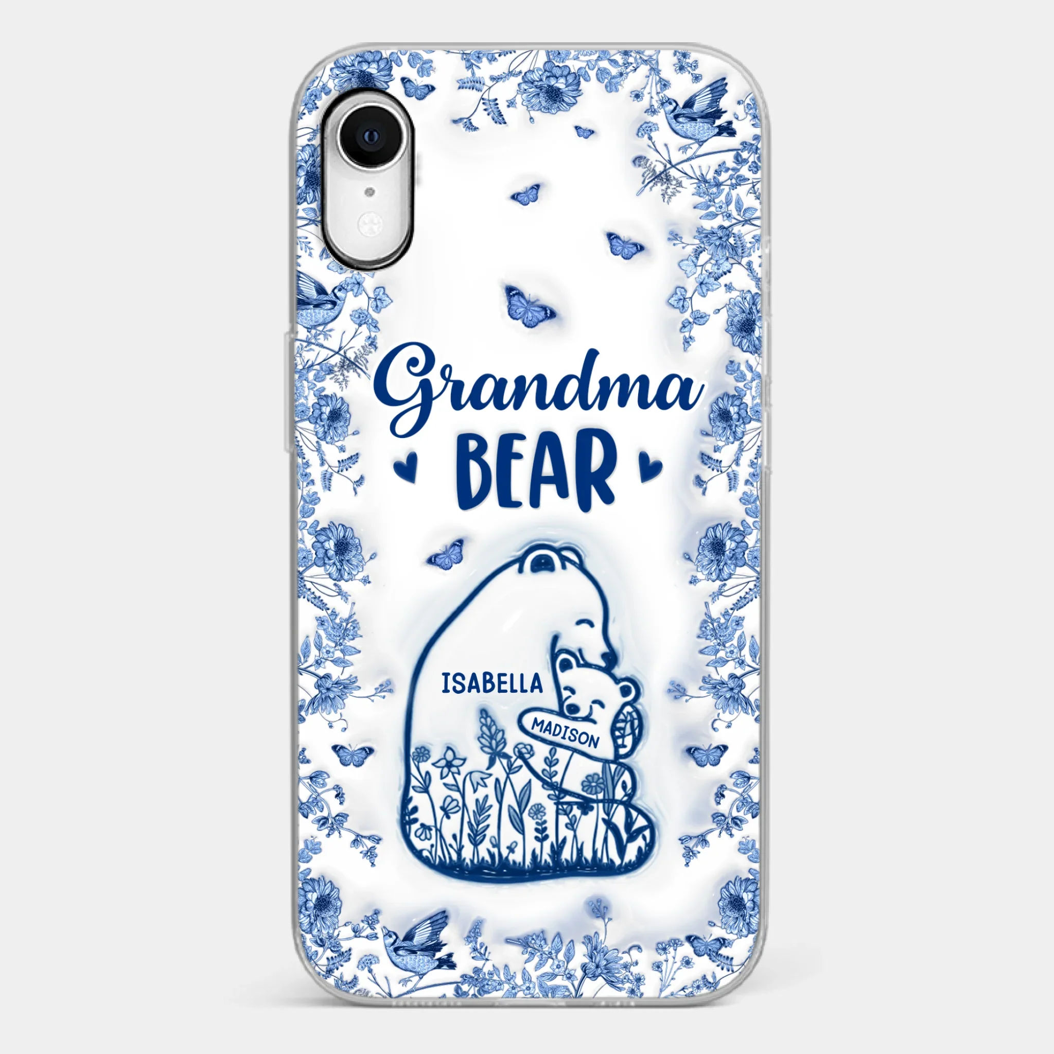 Custom 3D Inflated Effect Printed Clear Phone Case - Personalized Birthday Gifts For Mom, Grandma - Love You Beary Much - Image 25