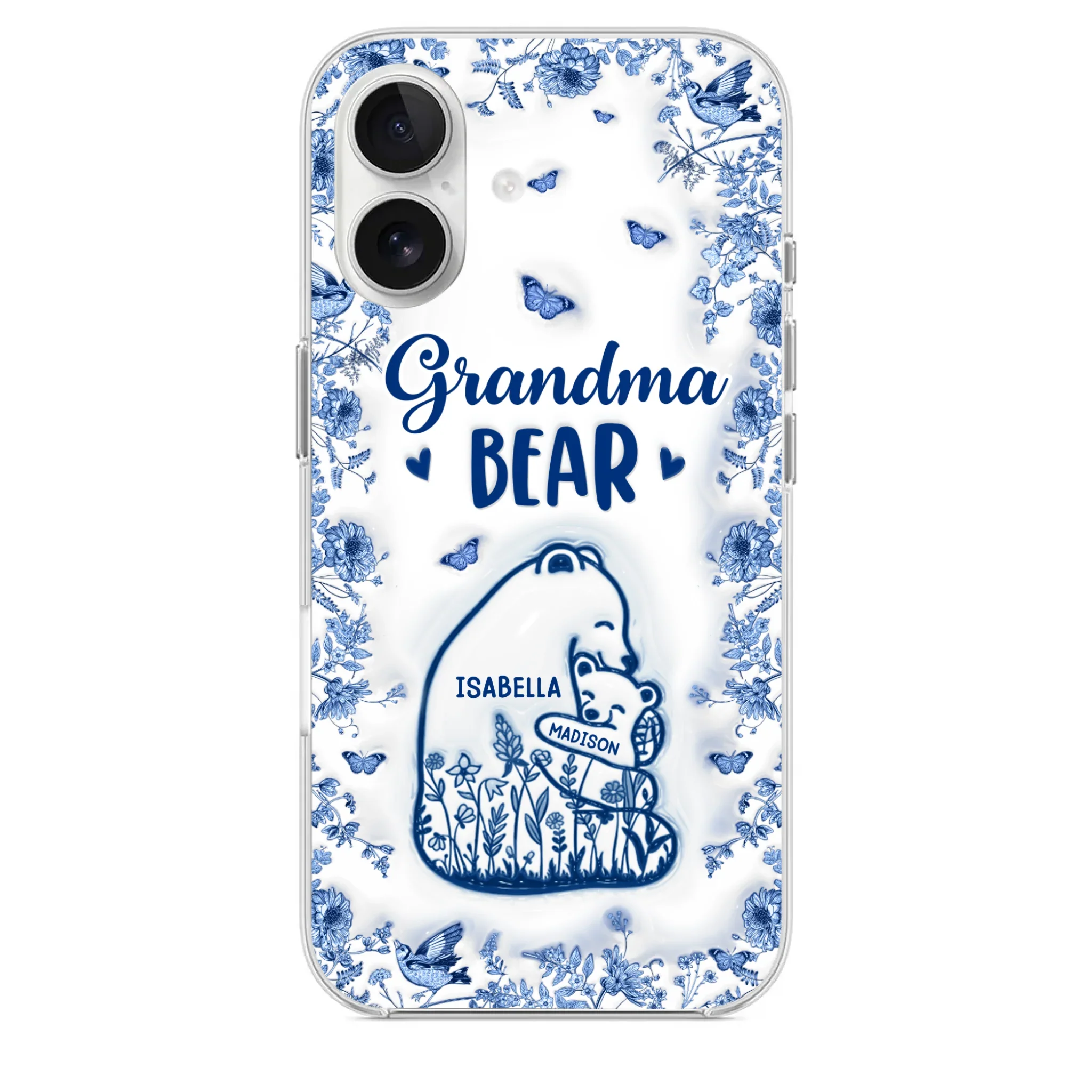 Custom 3D Inflated Effect Printed Clear Phone Case - Personalized Birthday Gifts For Mom, Grandma - Love You Beary Much - Image 28
