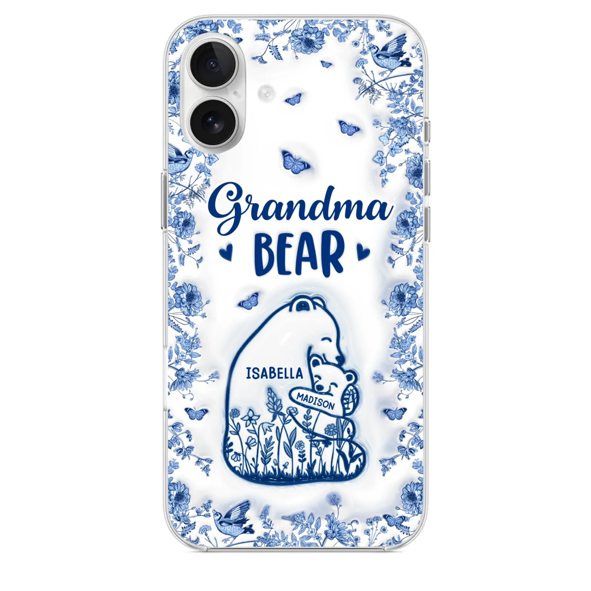 Custom 3D Inflated Effect Printed Clear Phone Case - Personalized Birthday Gifts For Mom, Grandma - Love You Beary Much - Image 29
