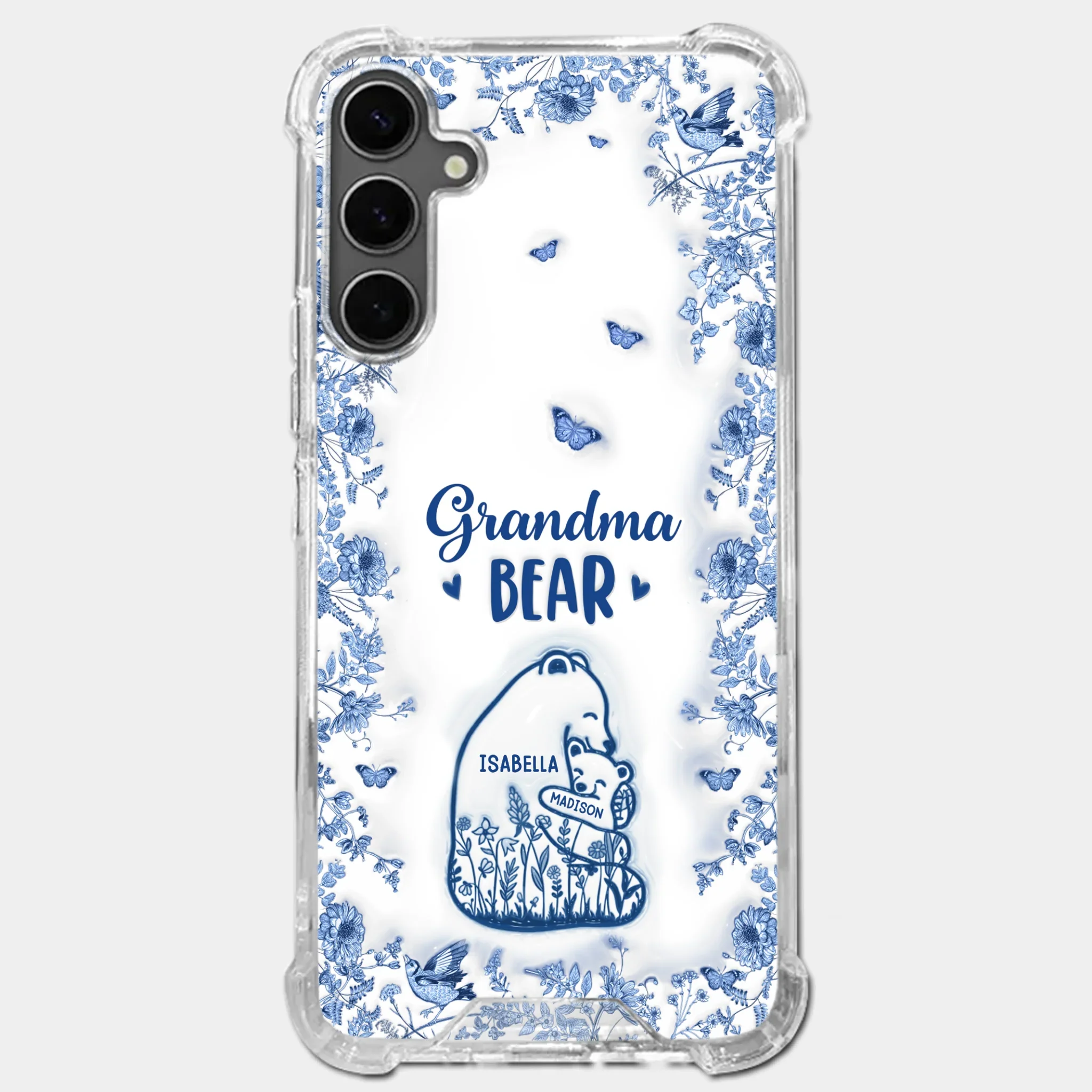 Custom 3D Inflated Effect Printed Clear Phone Case - Personalized Birthday Gifts For Mom, Grandma - Love You Beary Much - Image 35