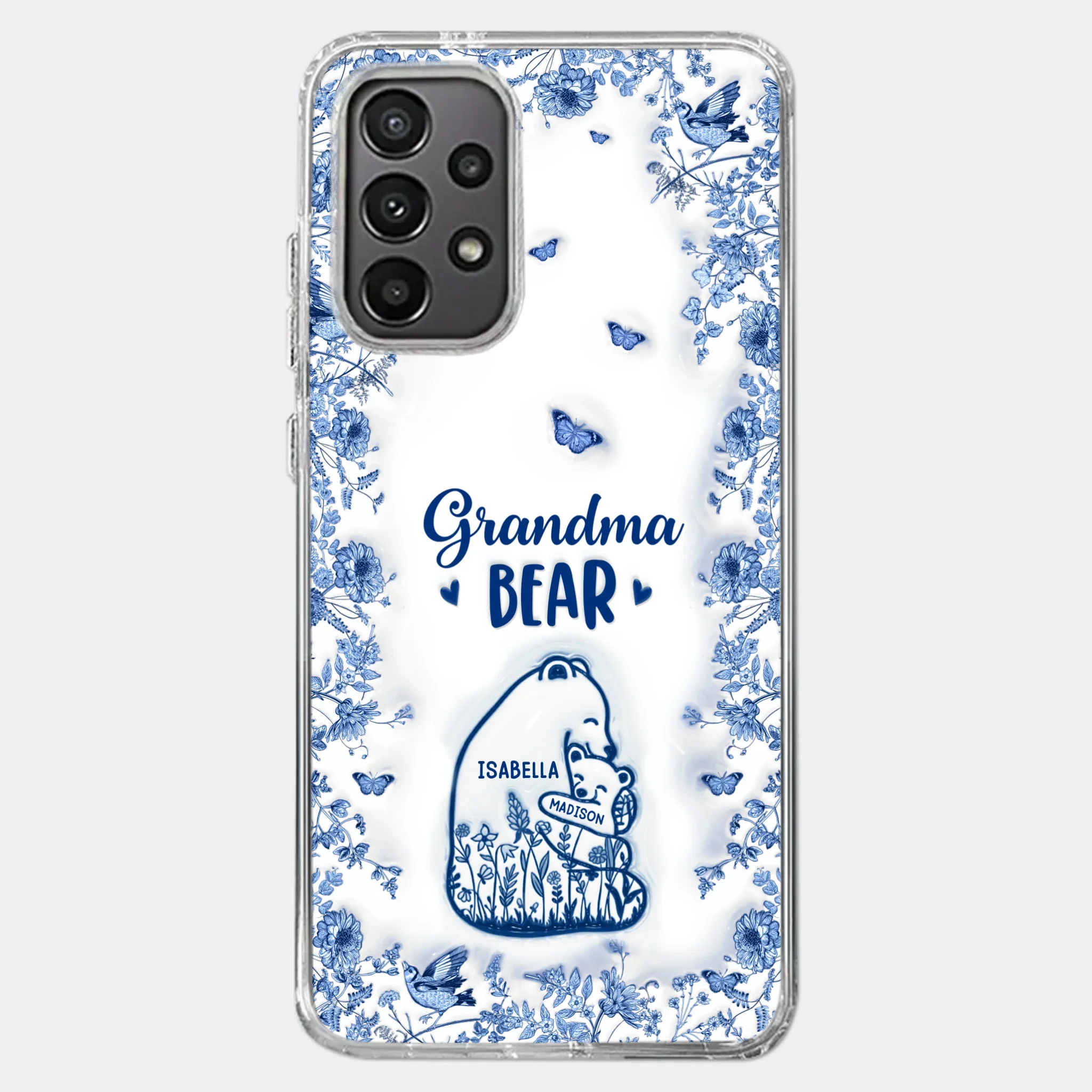 Custom 3D Inflated Effect Printed Clear Phone Case - Personalized Birthday Gifts For Mom, Grandma - Love You Beary Much - Image 36