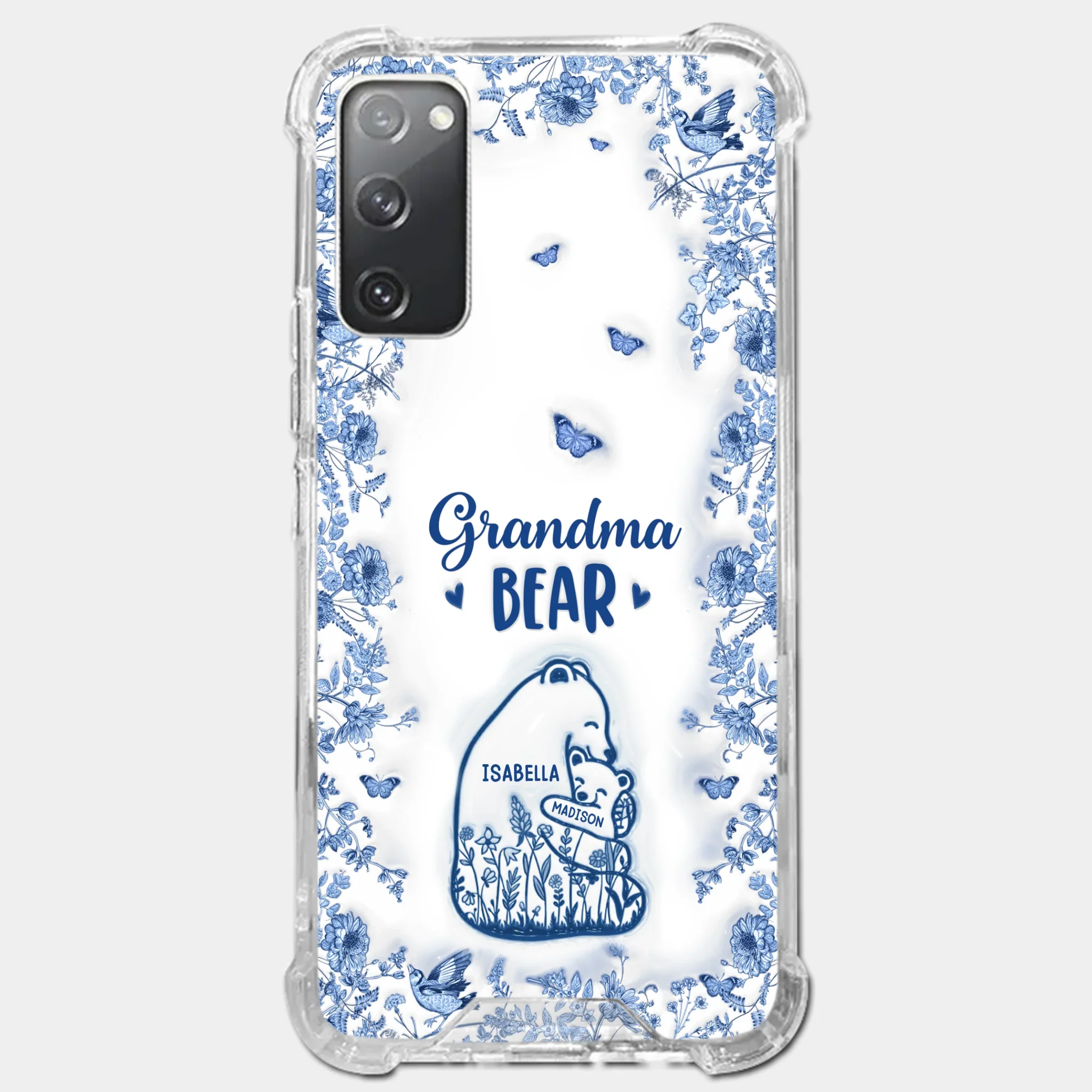 Custom 3D Inflated Effect Printed Clear Phone Case - Personalized Birthday Gifts For Mom, Grandma - Love You Beary Much - Image 37