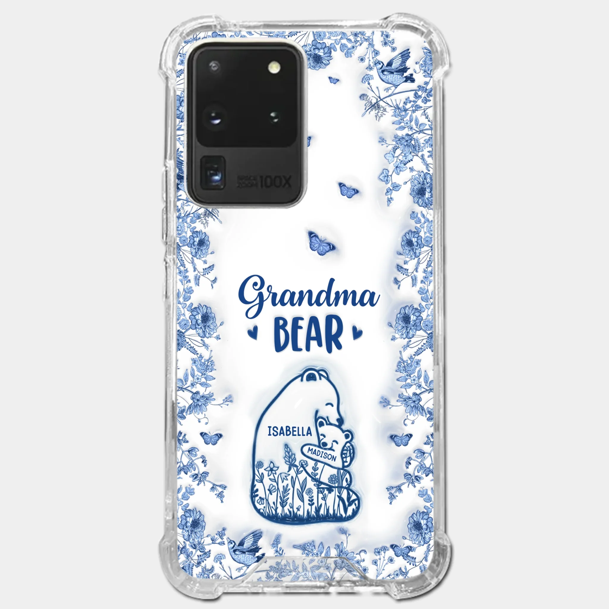 Custom 3D Inflated Effect Printed Clear Phone Case - Personalized Birthday Gifts For Mom, Grandma - Love You Beary Much - Image 38