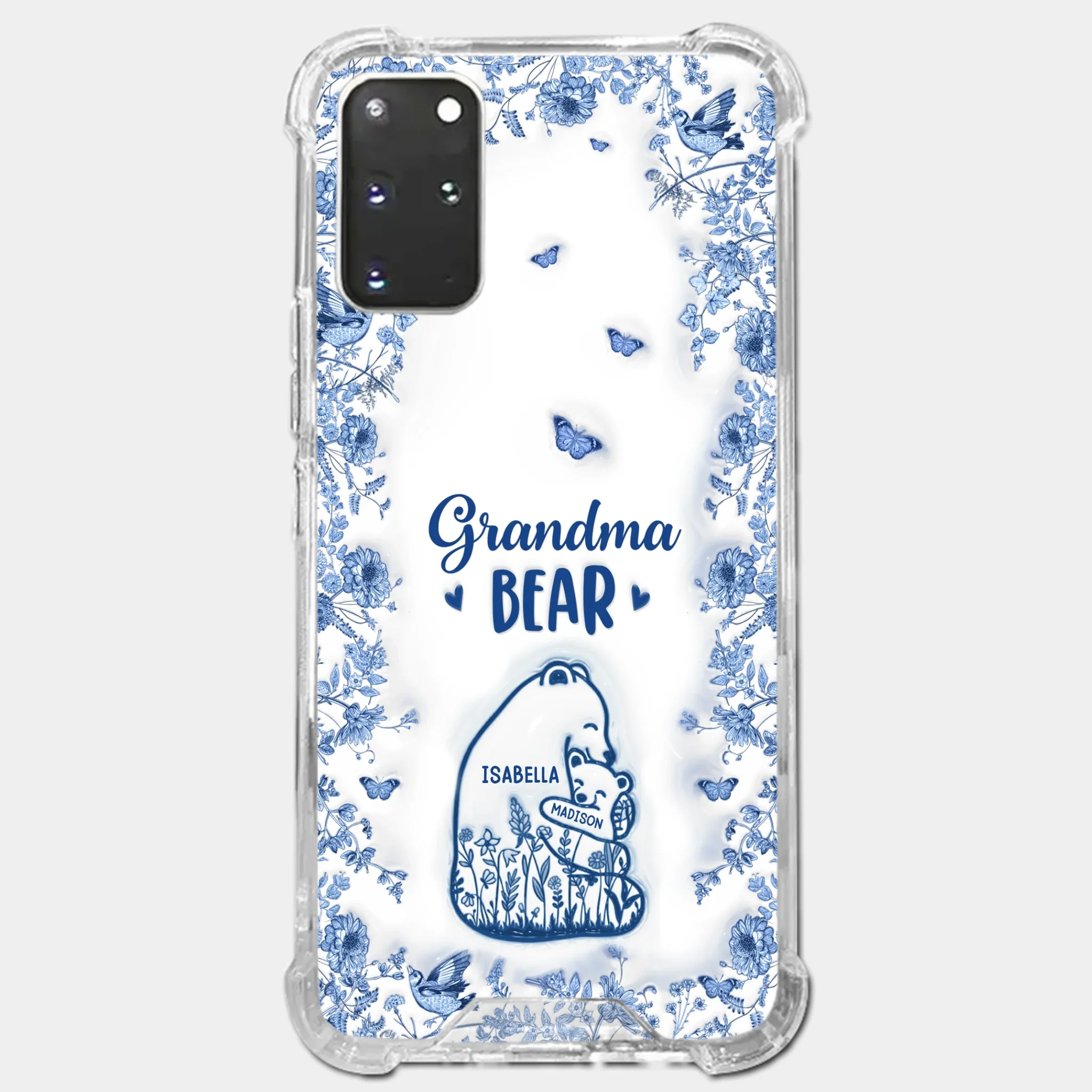 Custom 3D Inflated Effect Printed Clear Phone Case - Personalized Birthday Gifts For Mom, Grandma - Love You Beary Much - Image 39