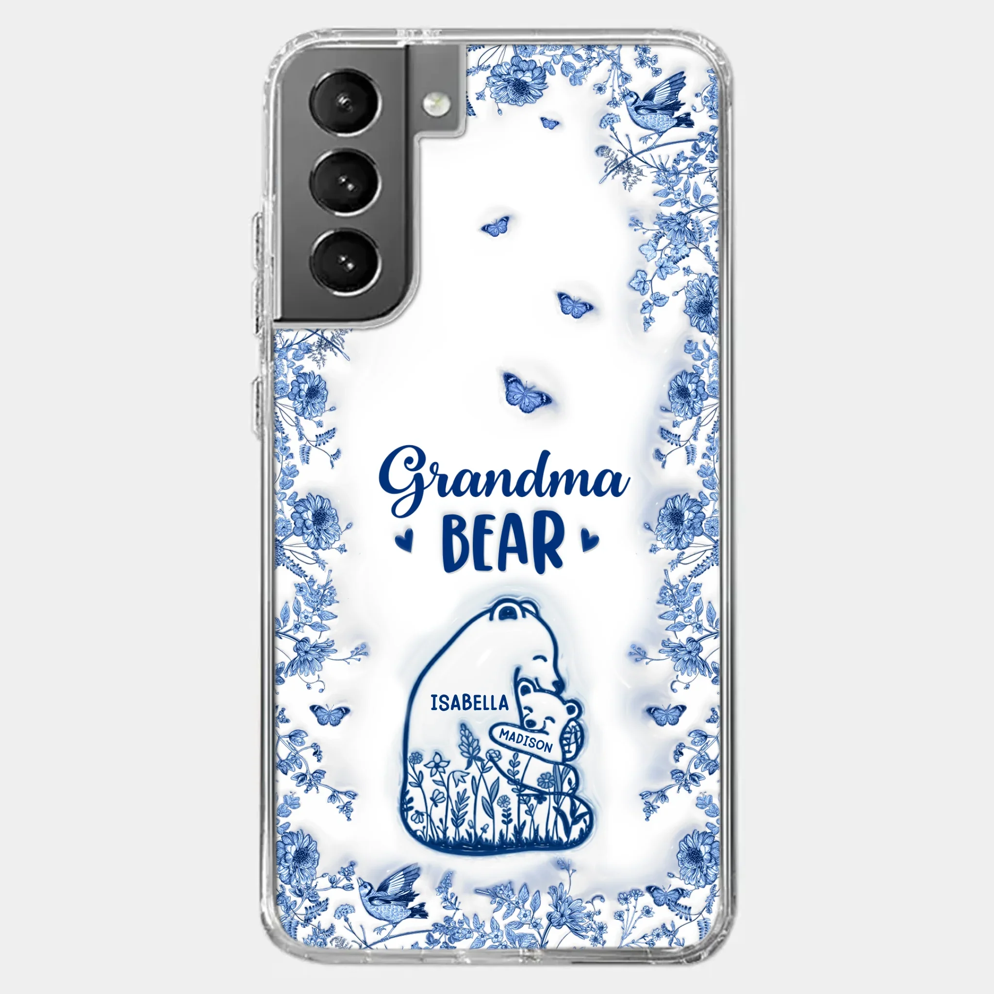 Custom 3D Inflated Effect Printed Clear Phone Case - Personalized Birthday Gifts For Mom, Grandma - Love You Beary Much - Image 40