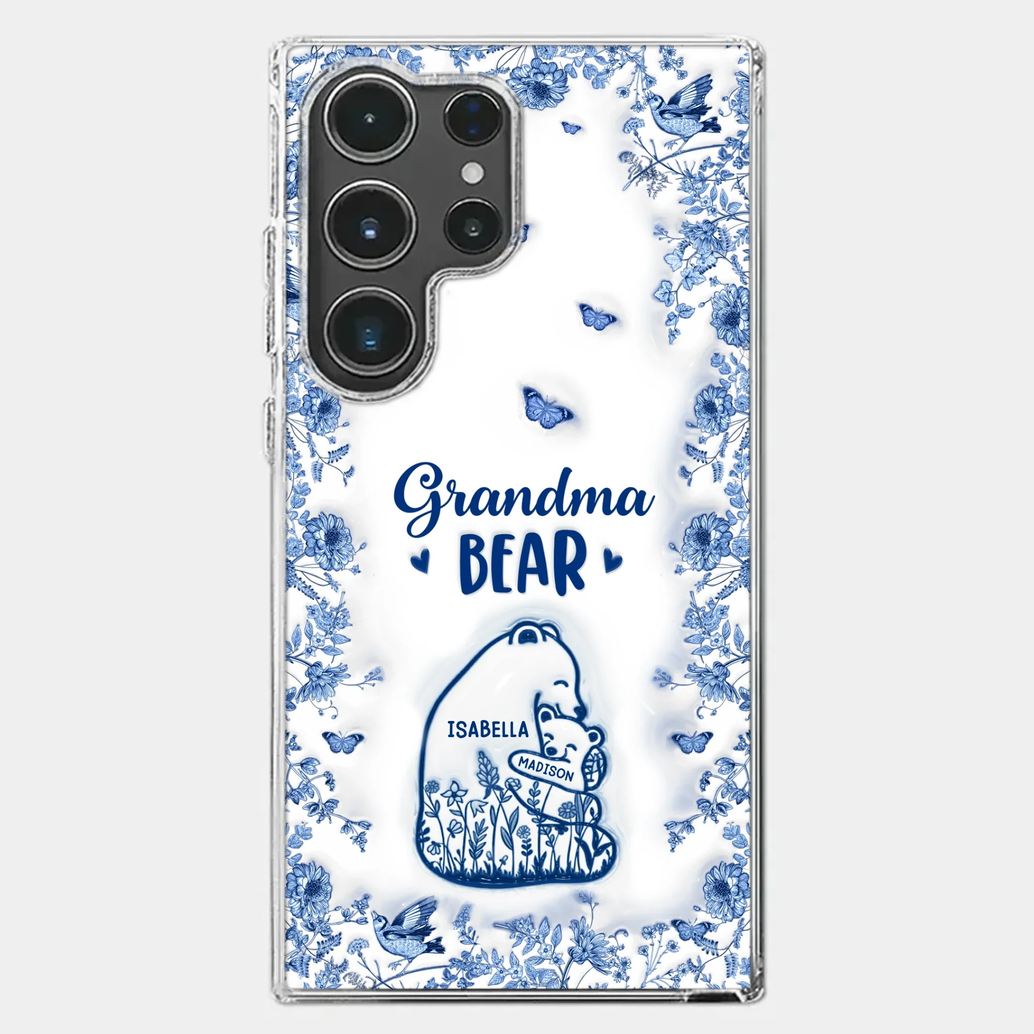Custom 3D Inflated Effect Printed Clear Phone Case - Personalized Birthday Gifts For Mom, Grandma - Love You Beary Much - Image 41