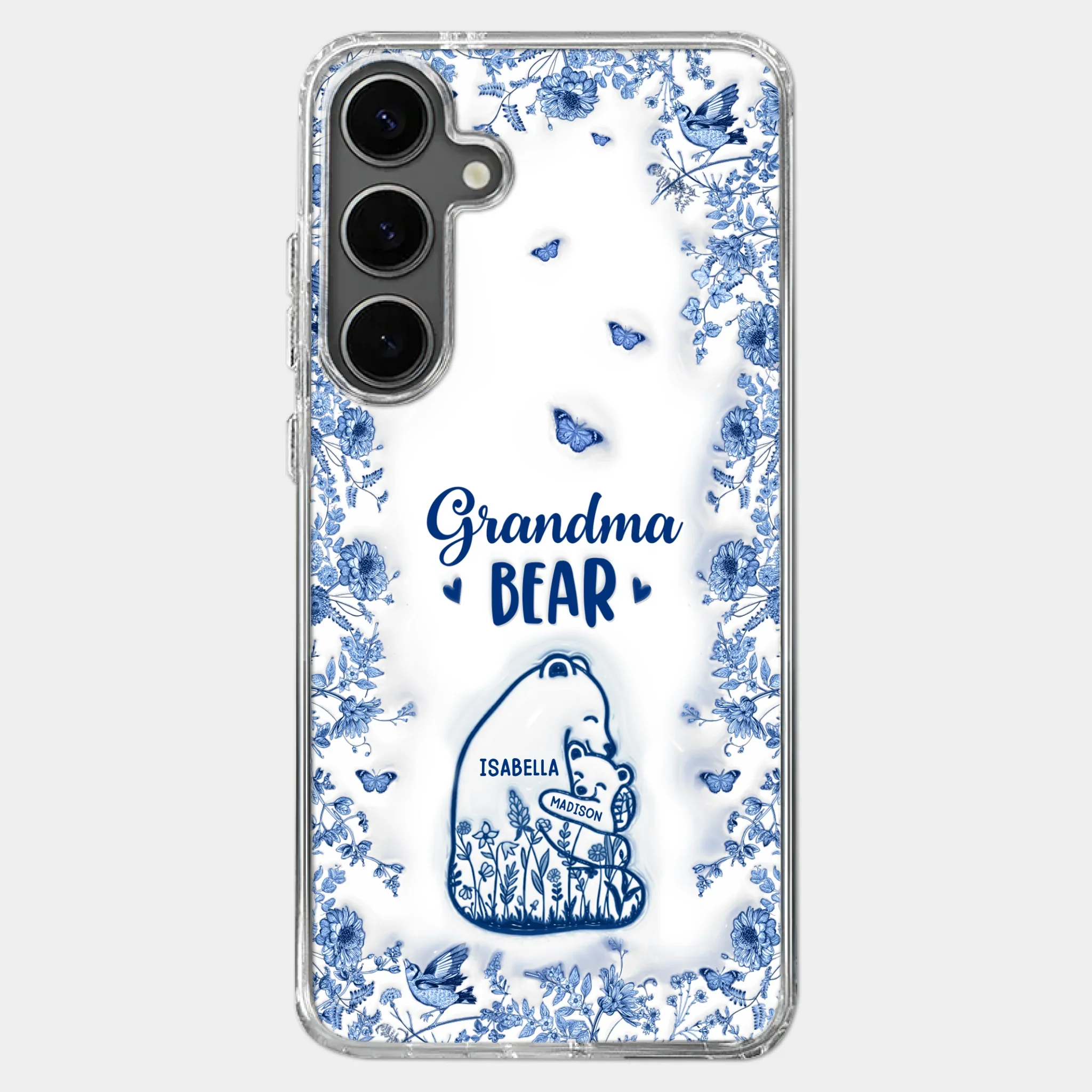 Custom 3D Inflated Effect Printed Clear Phone Case - Personalized Birthday Gifts For Mom, Grandma - Love You Beary Much - Image 42
