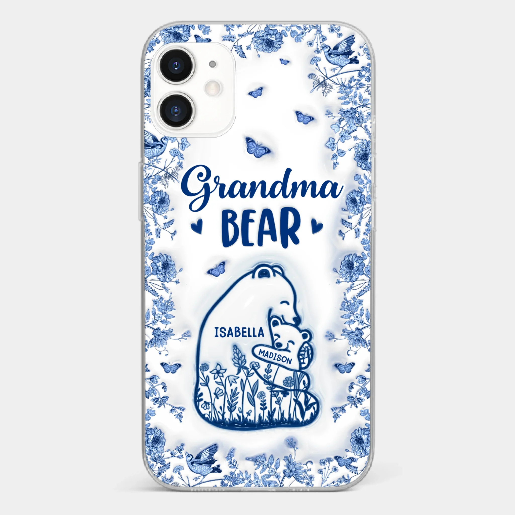Custom 3D Inflated Effect Printed Clear Phone Case - Personalized Birthday Gifts For Mom, Grandma - Love You Beary Much - Image 6