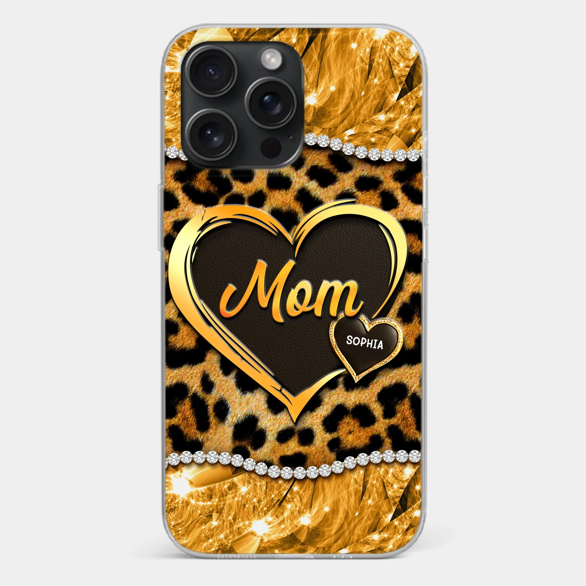 Custom 3D Inflated Effect Printed Clear Phone Case - Personalized Mother's Day Gifts For Mother, Grandmother - Shine Like A Diamond - Image 22