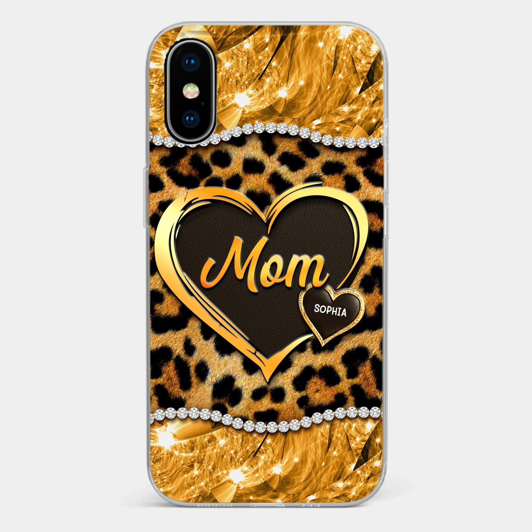 Custom 3D Inflated Effect Printed Clear Phone Case - Personalized Mother's Day Gifts For Mother, Grandmother - Shine Like A Diamond - Image 26