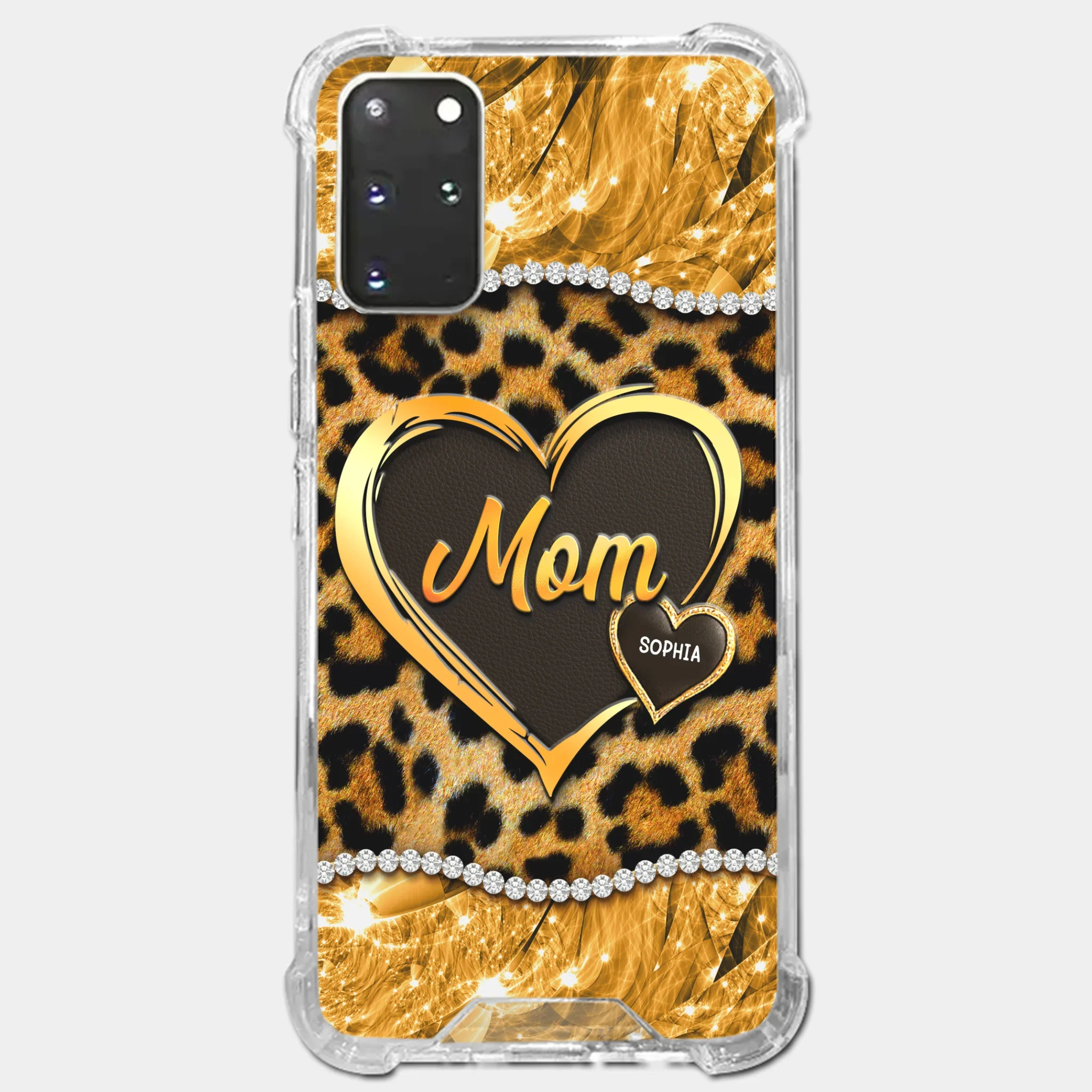Custom 3D Inflated Effect Printed Clear Phone Case - Personalized Mother's Day Gifts For Mother, Grandmother - Shine Like A Diamond - Image 39
