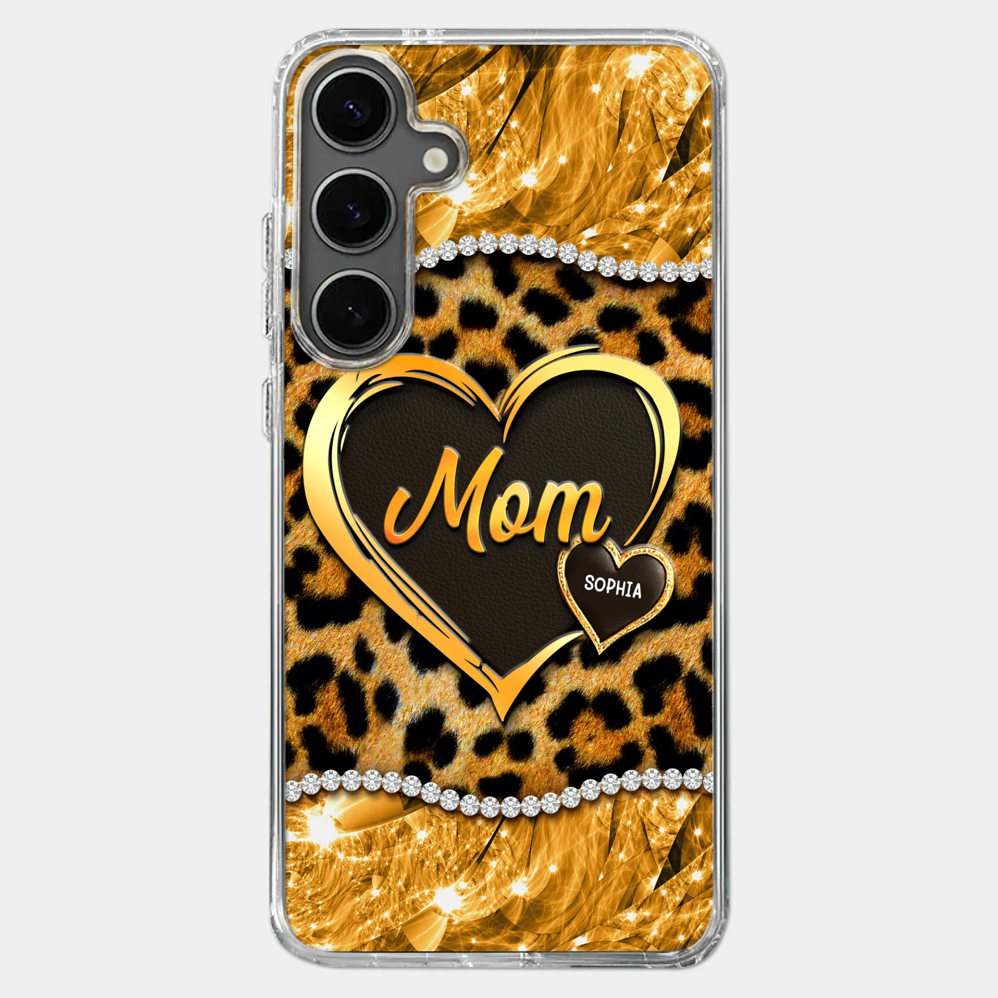 Custom 3D Inflated Effect Printed Clear Phone Case - Personalized Mother's Day Gifts For Mother, Grandmother - Shine Like A Diamond - Image 42