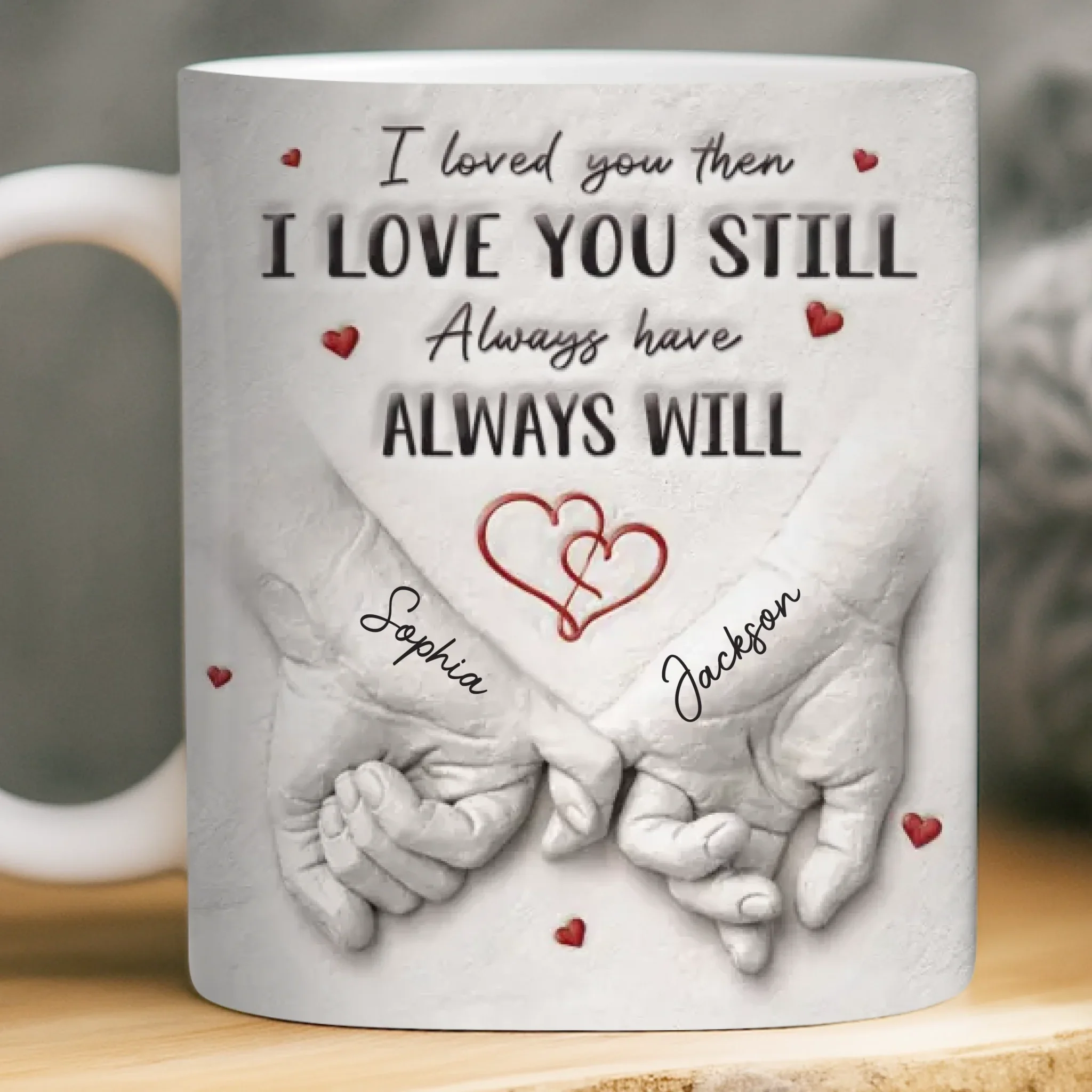 Custom 3D Inflated Effect Printed Mug - Personalized Anniversary Wedding Gifts For Husband And Wife, Him And Her - Love Grows Stronger With Us - Image 2