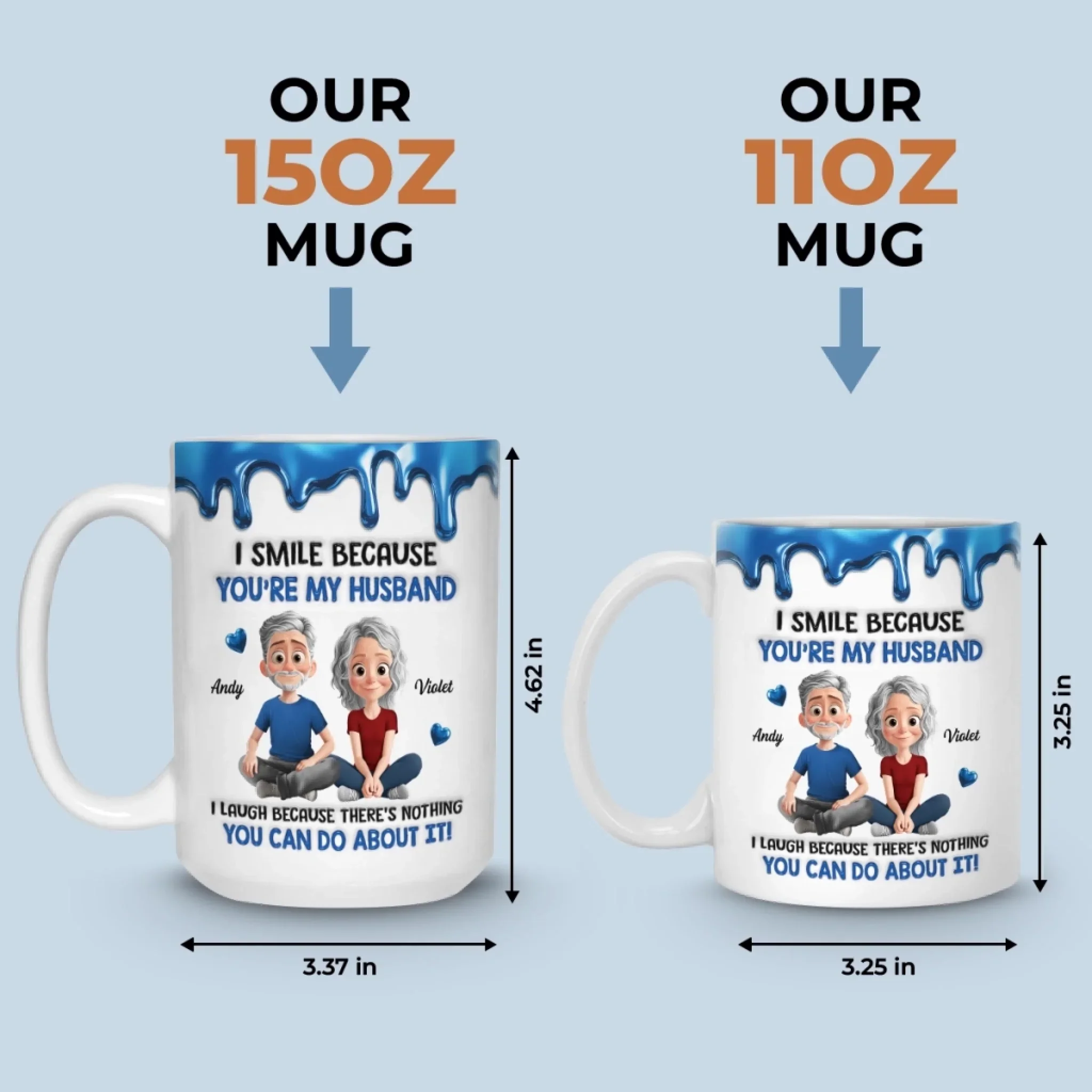 Custom 3D Inflated Effect Printed Mug - Personalized Anniversary Wedding Gifts For Husband And Wife, Him And Her - Love That Feels Like Home - Image 7
