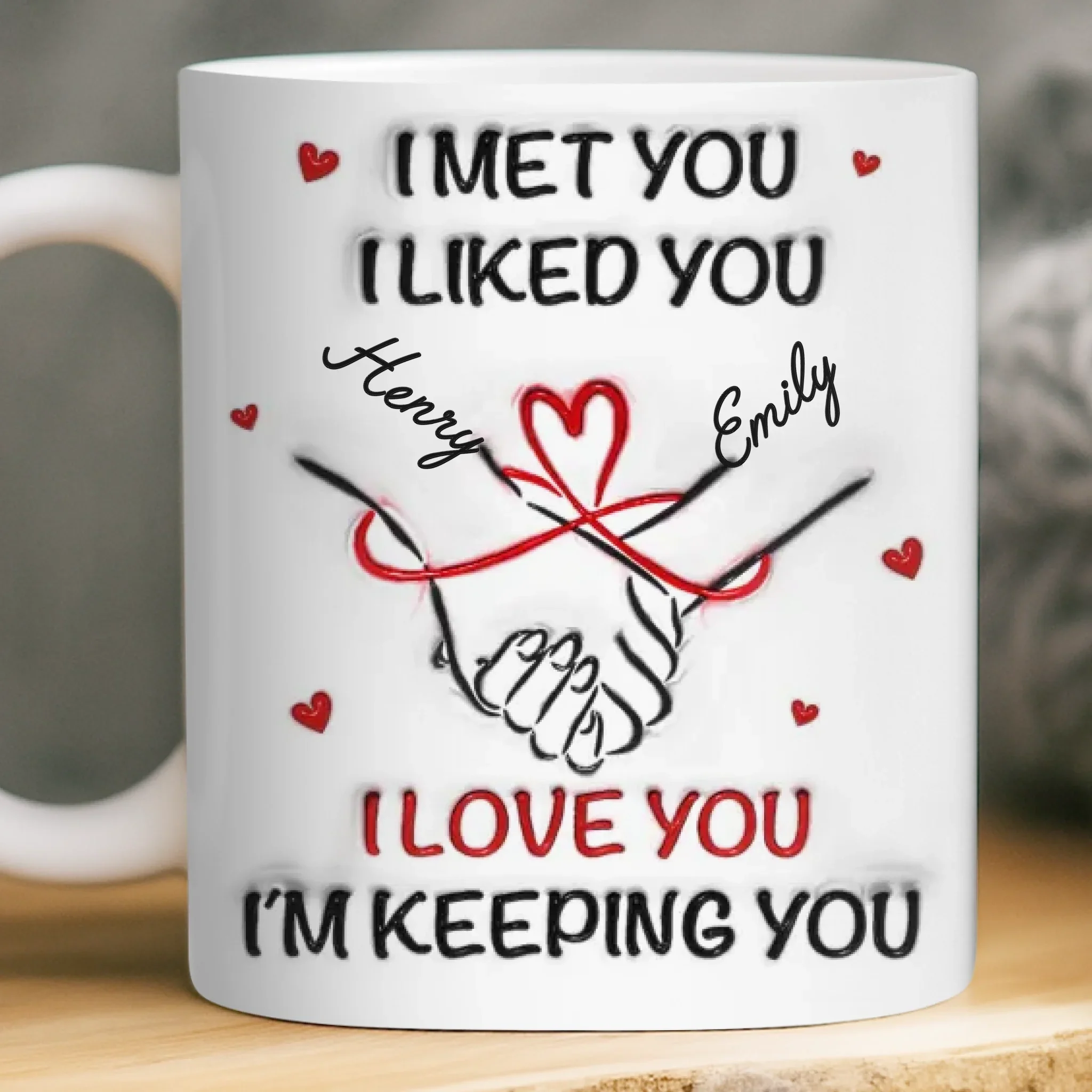 Custom 3D Inflated Effect Printed Mug - Personalized Anniversary Wedding Gifts For Husband And Wife, Him And Her - You Are My Constant Joy - Image 2