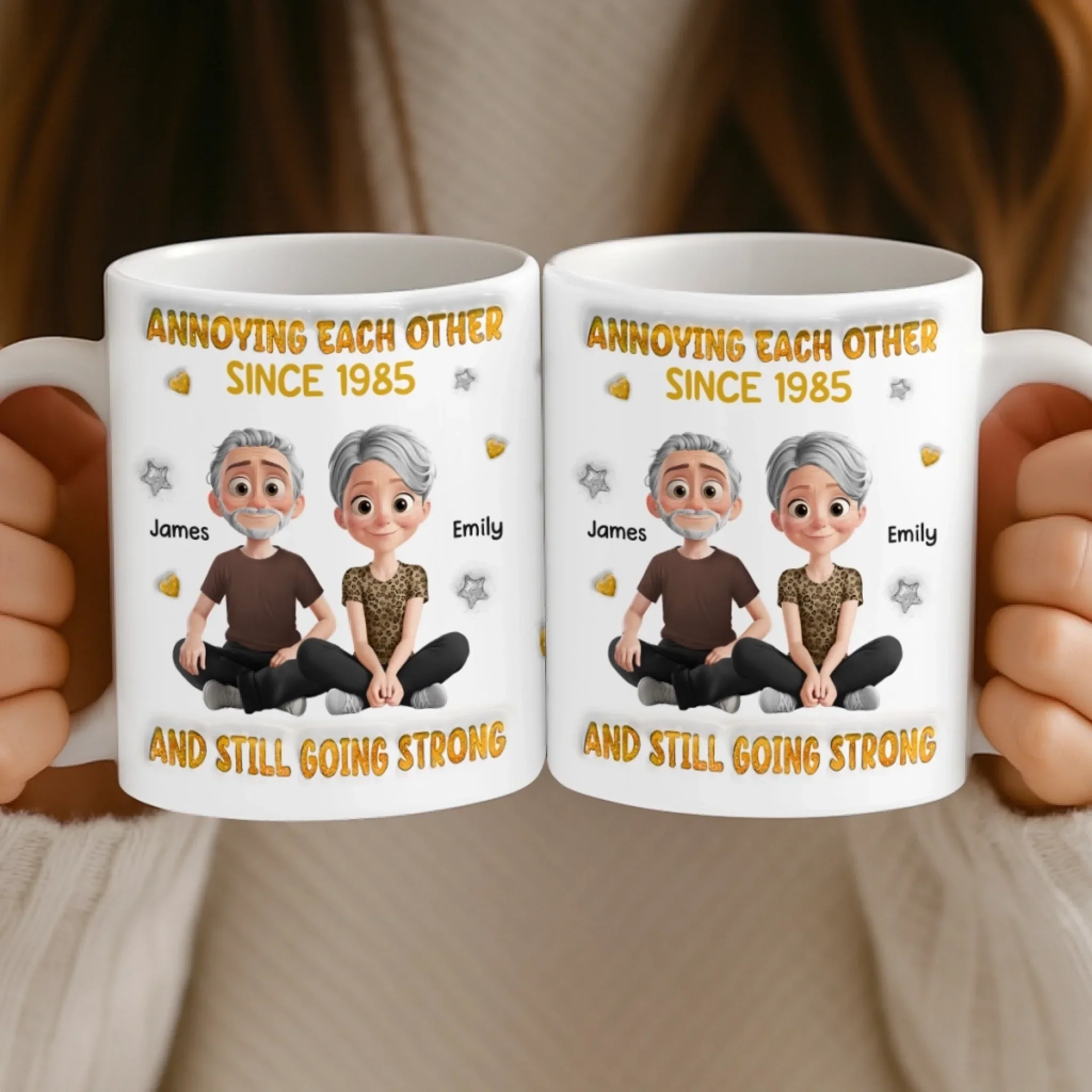 Custom 3D Inflated Effect Printed Mug - Personalized Anniversary Wedding Gifts For Husband And Wife, Him And Her - You Are My Home - Image 6