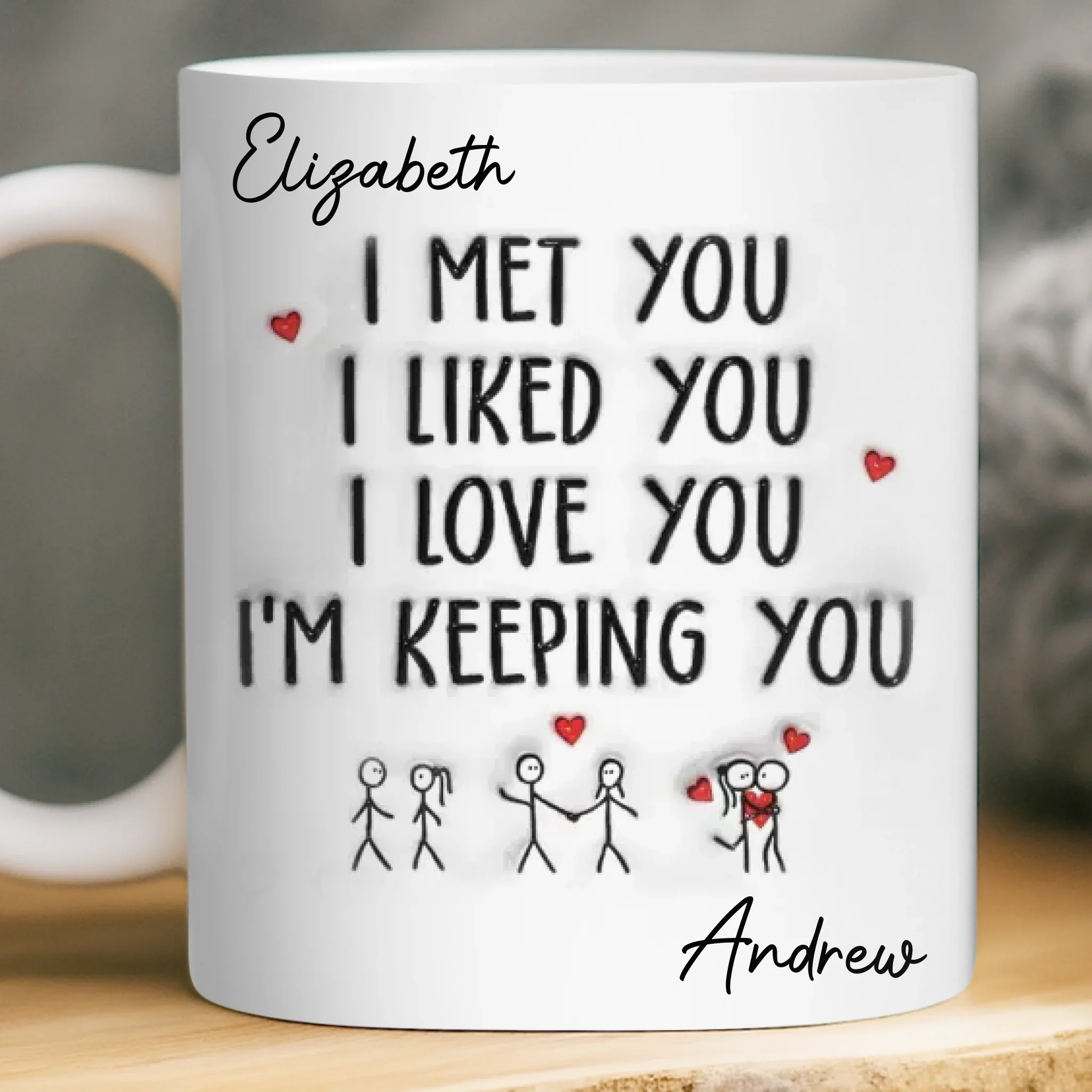 Custom 3D Inflated Effect Printed Mug - Personalized Anniversary Wedding Gifts For Husband And Wife, Him And Her - You Are My Peace - Image 2