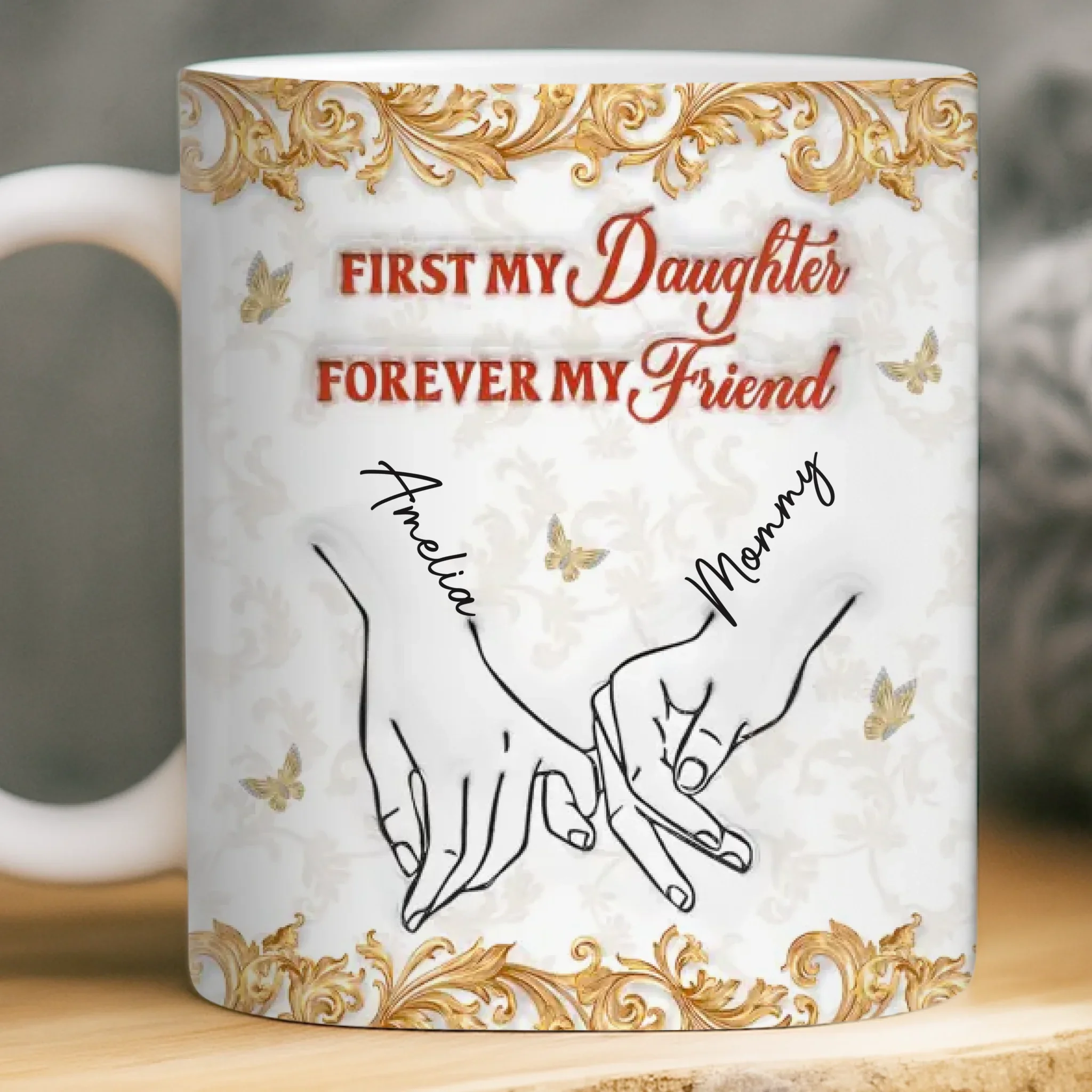 Custom 3D Inflated Effect Printed Mug - Personalized Birthday Gifts For Mom, Daughter - Simply The Best Mom - Image 3
