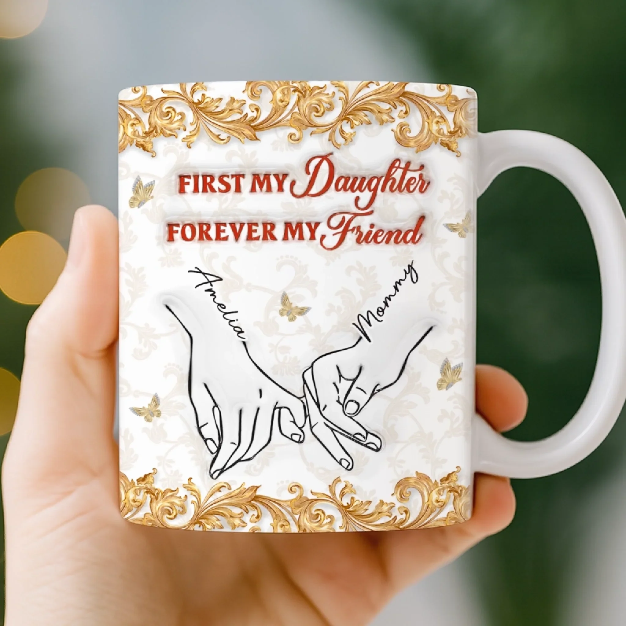 Custom 3D Inflated Effect Printed Mug - Personalized Birthday Gifts For Mom, Daughter - Simply The Best Mom - Image 4