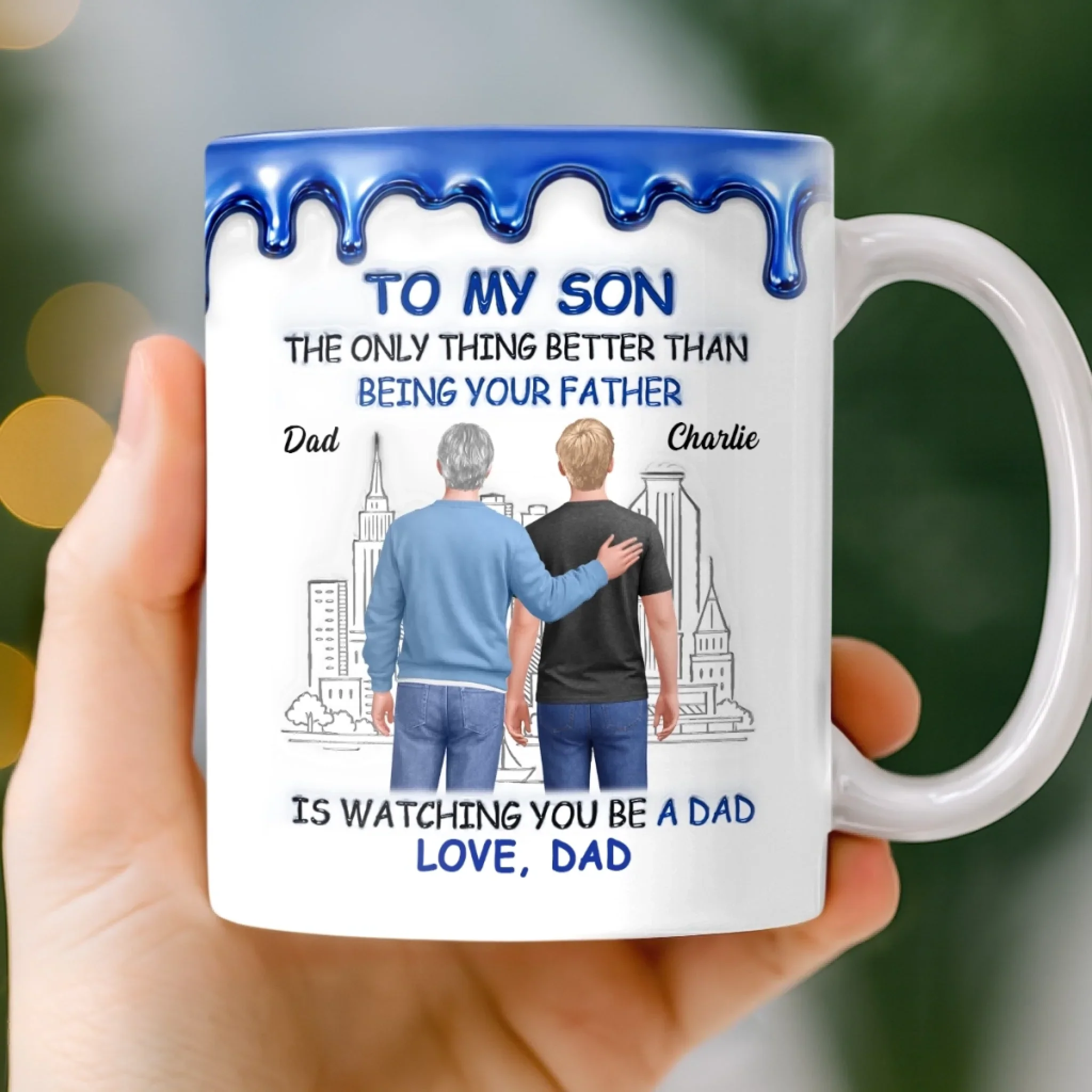Custom 3D Inflated Effect Printed Mug - Personalized Birthday Gifts For Son - Always Be My Little Boy - Image 3