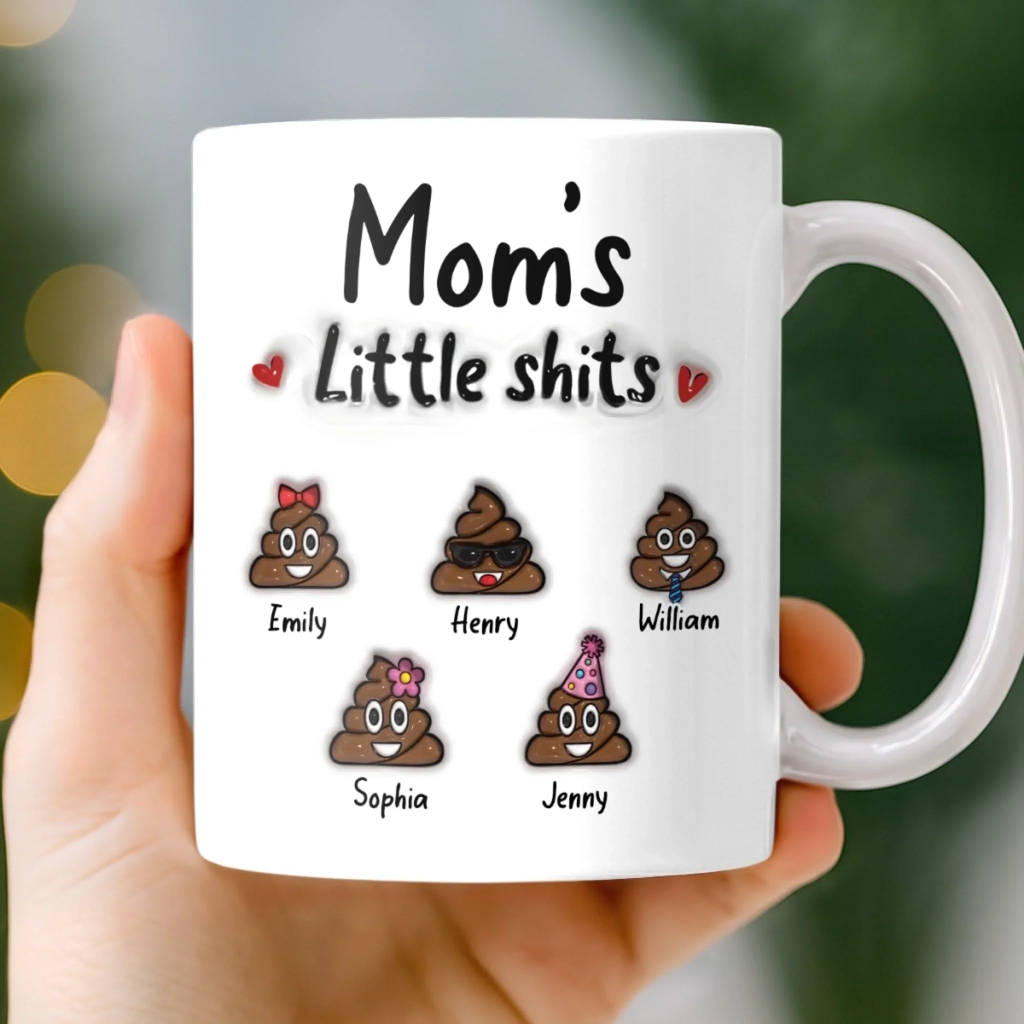 Custom 3D Inflated Effect Printed Mug - Personalized Funny Mother's Day Birthday Gifts For Mom - Mom’s Little Chaos - Image 3