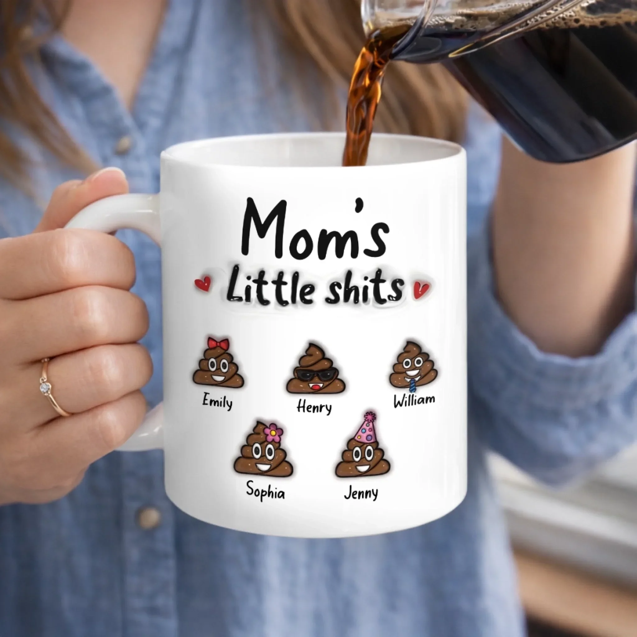 Custom 3D Inflated Effect Printed Mug - Personalized Funny Mother's Day Birthday Gifts For Mom - Mom’s Little Chaos - Image 4