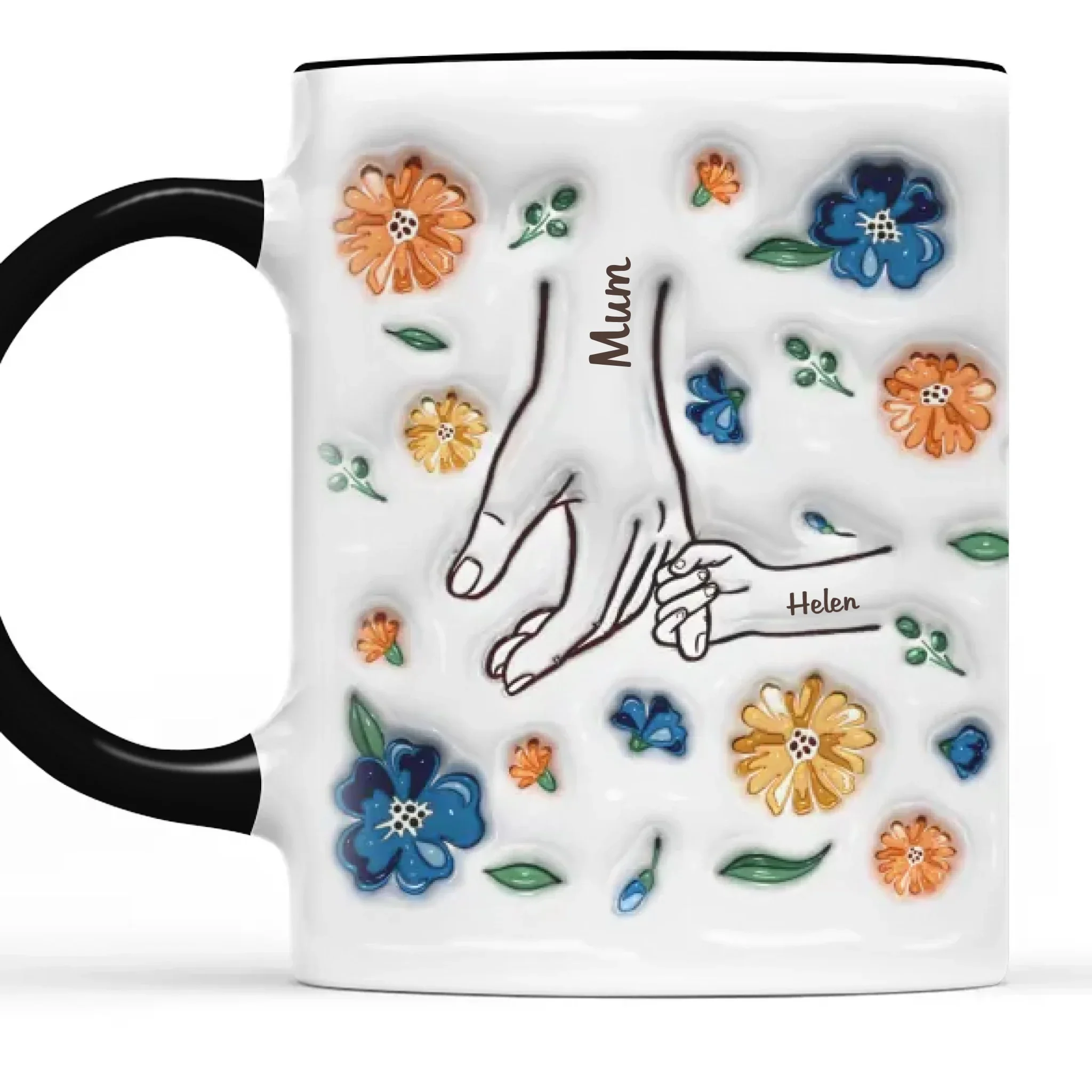 Custom 3D Inflated Effect Printed Mug - Personalized Mother's Day Birthday Gift For Mum, Grandma - Mum Holds Us All - Image 8
